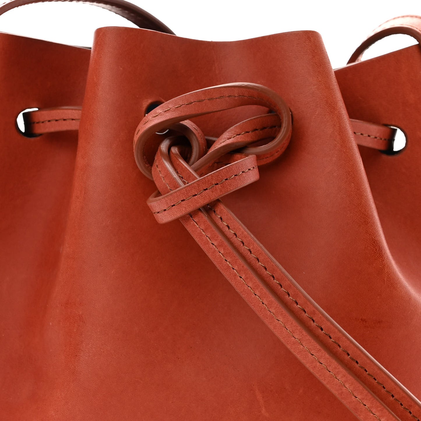Calfskin Mini Bucket Bag Saddle