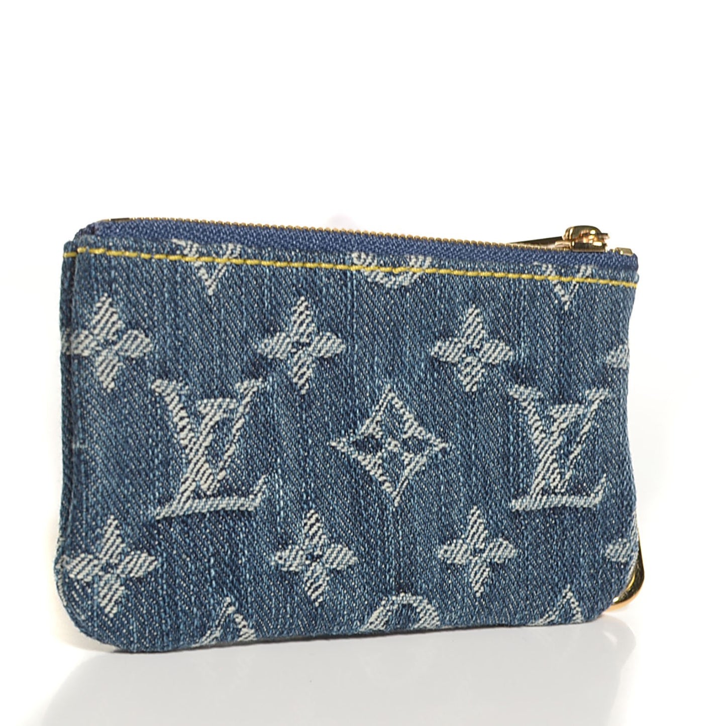 Monogram Denim Key Pouch Blue