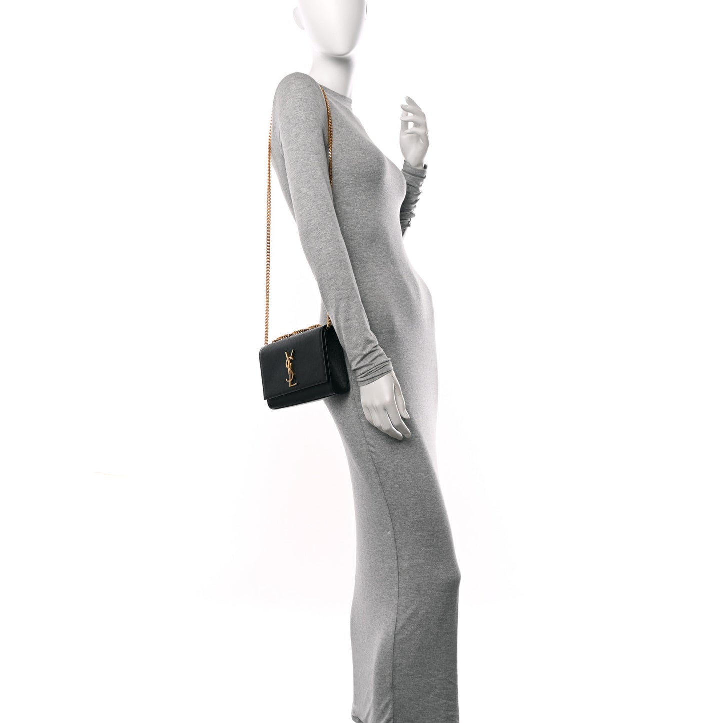 Grain De Poudre Small Monogram Kate Satchel Black
