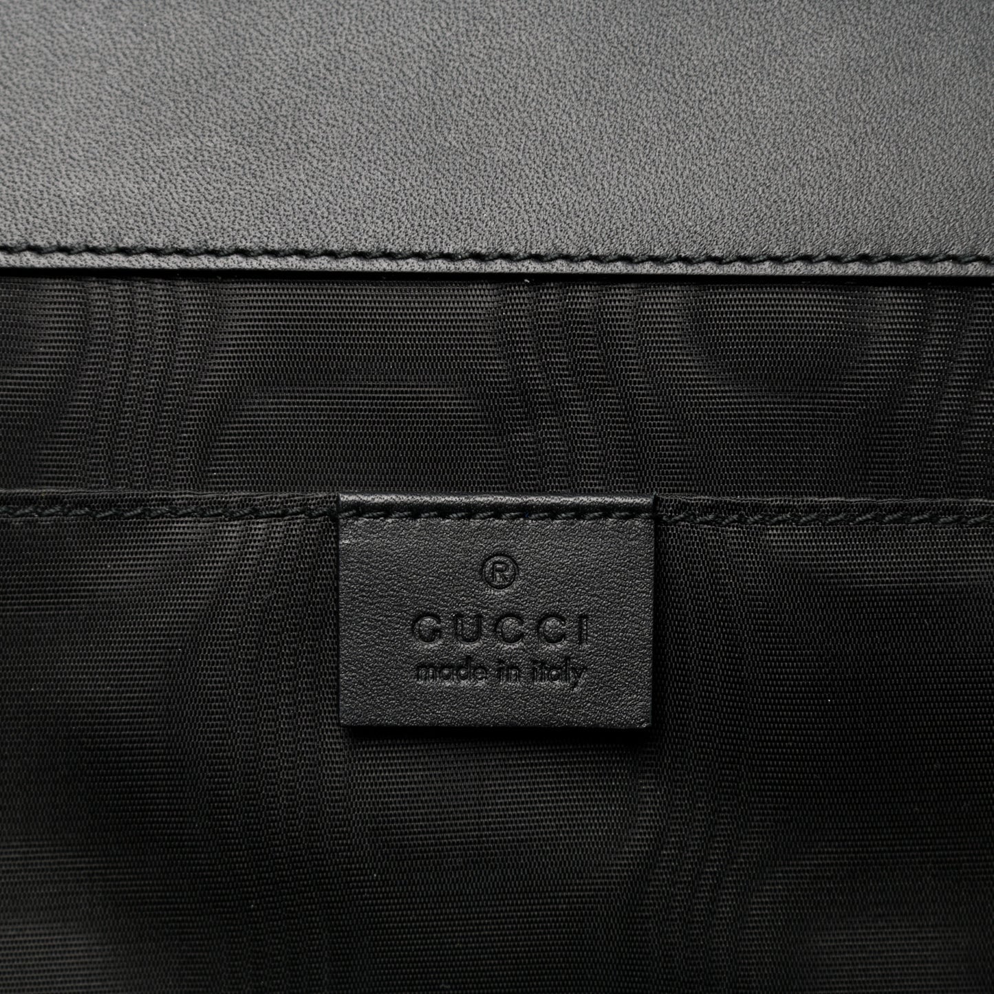 X SEGA Calfskin GUCCY Stars Portfolio Bag Black Gold