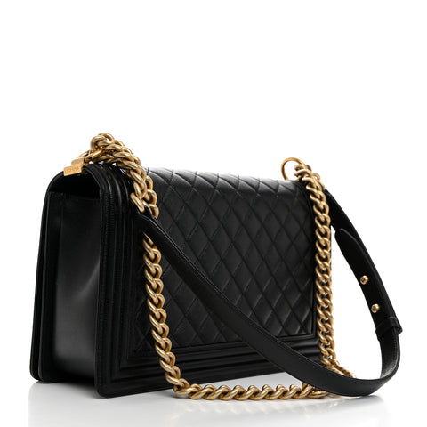 Caviar Quilted New Medium Boy Flap Black