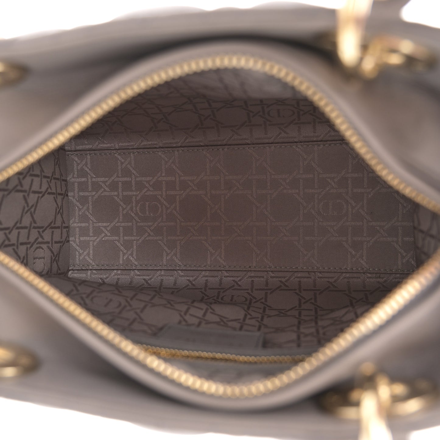 Lambskin Cannage Medium Lady Dior Grey