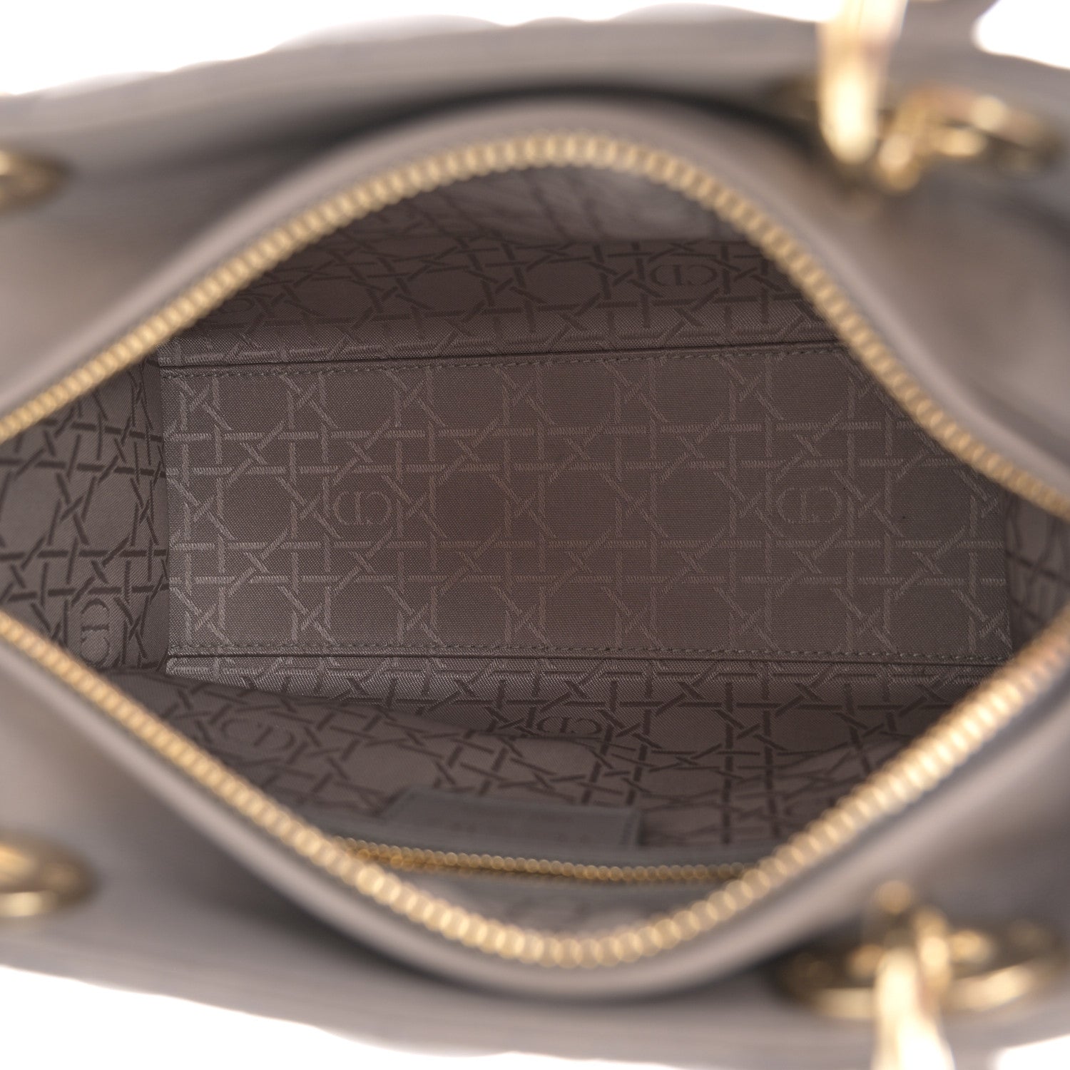 Christian Dior Lambskin Cannage Medium Lady Dior Grey 5 of 12
