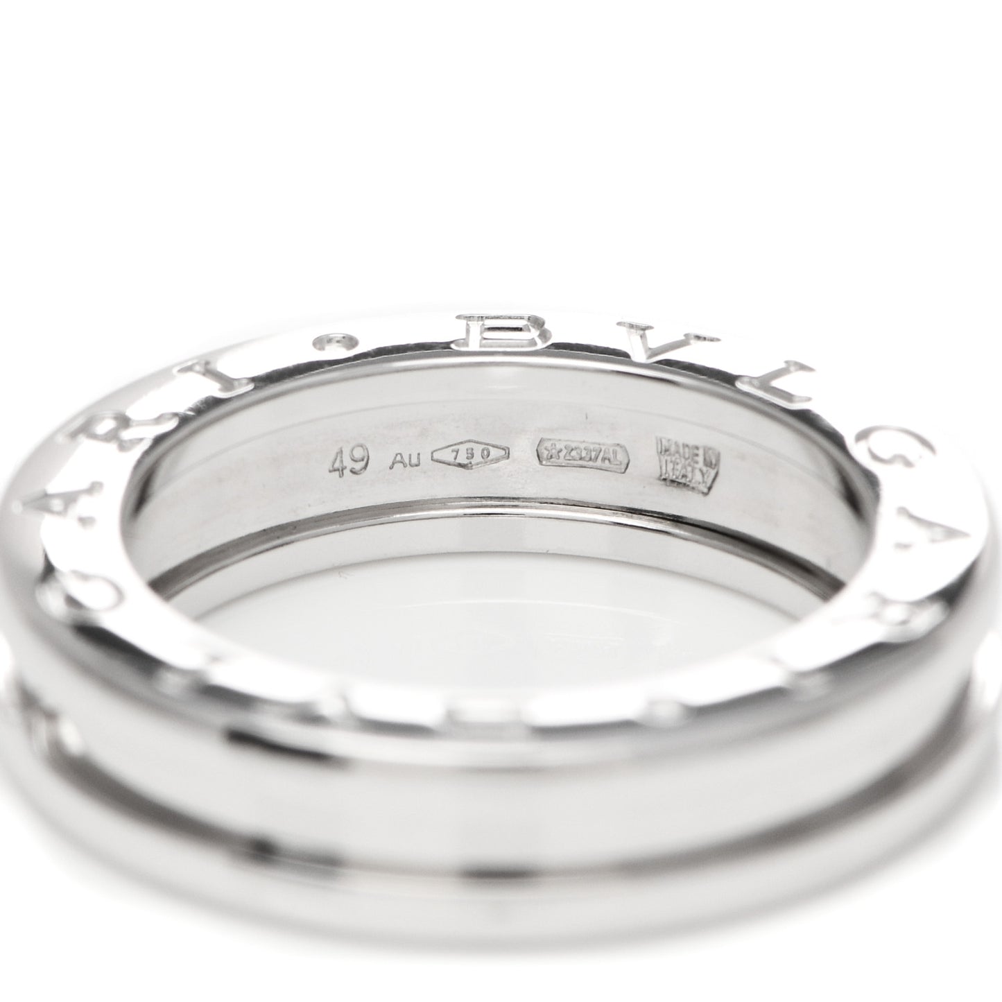 18K White Gold B.Zero1 One-Band Ring 49 4.75