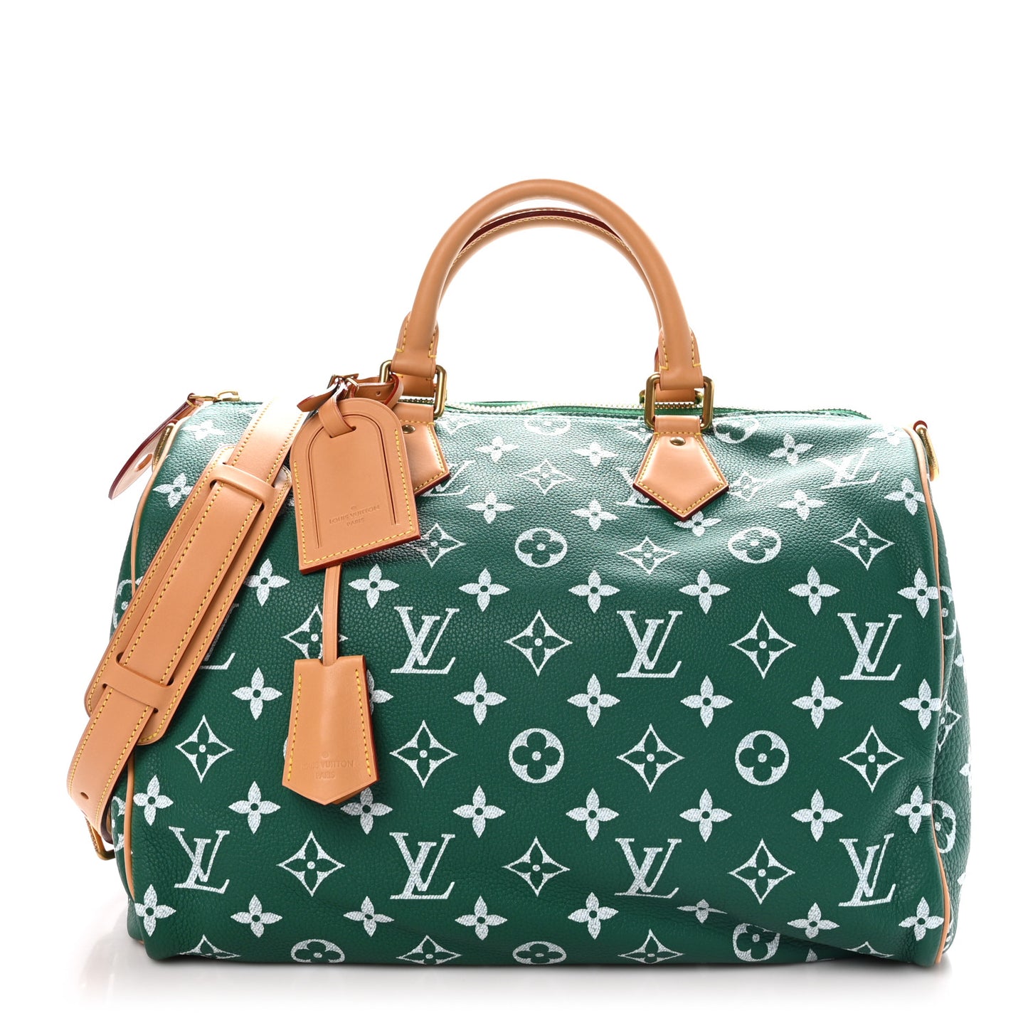 Calfskin Monogram Speedy P9 Bandouliere 40 Green