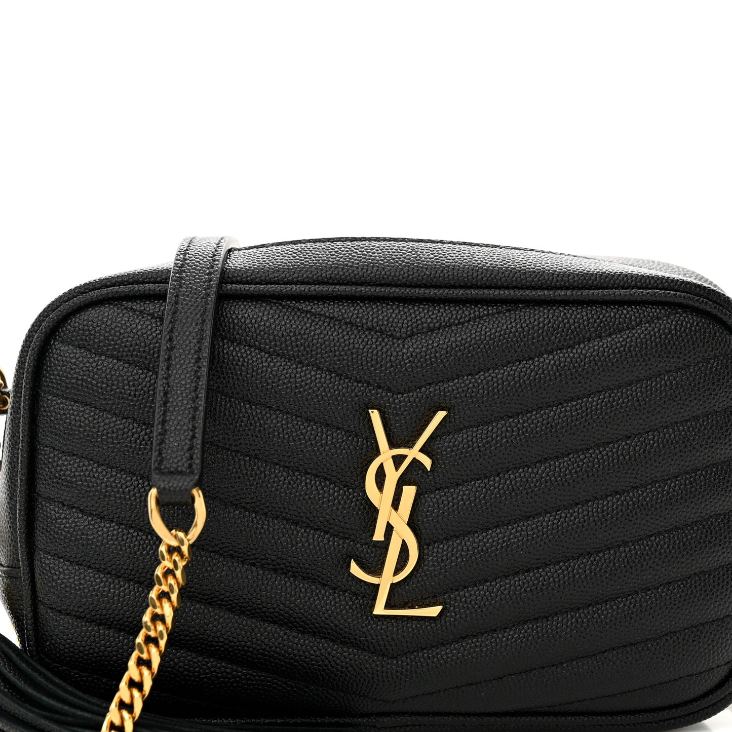 Grain De Poudre Matelasse Monogram Mini Lou Camera Bag Black