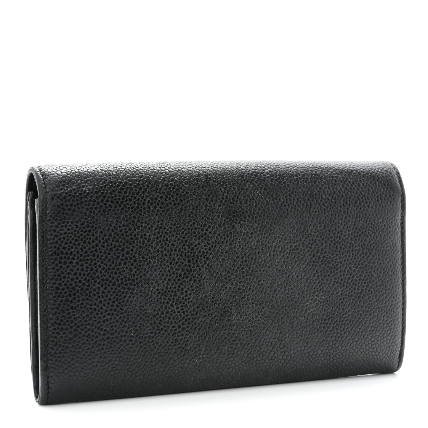 Caviar Timeless CC Large Gusset Flap Wallet Black