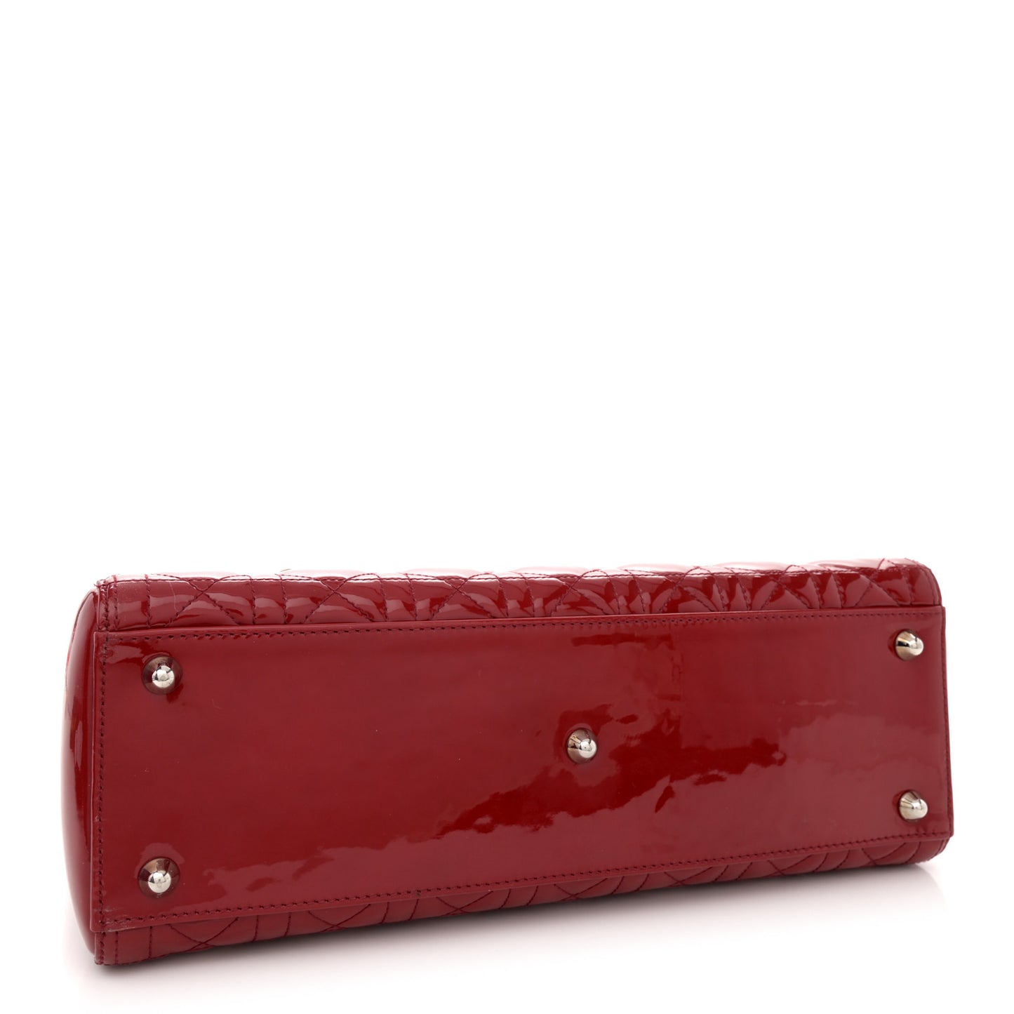 Patent Cannage Large Lady Dior Red