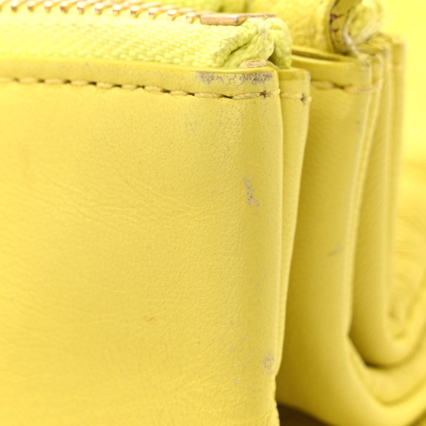 Lambskin Small Trio Crossbody Bag Citron
