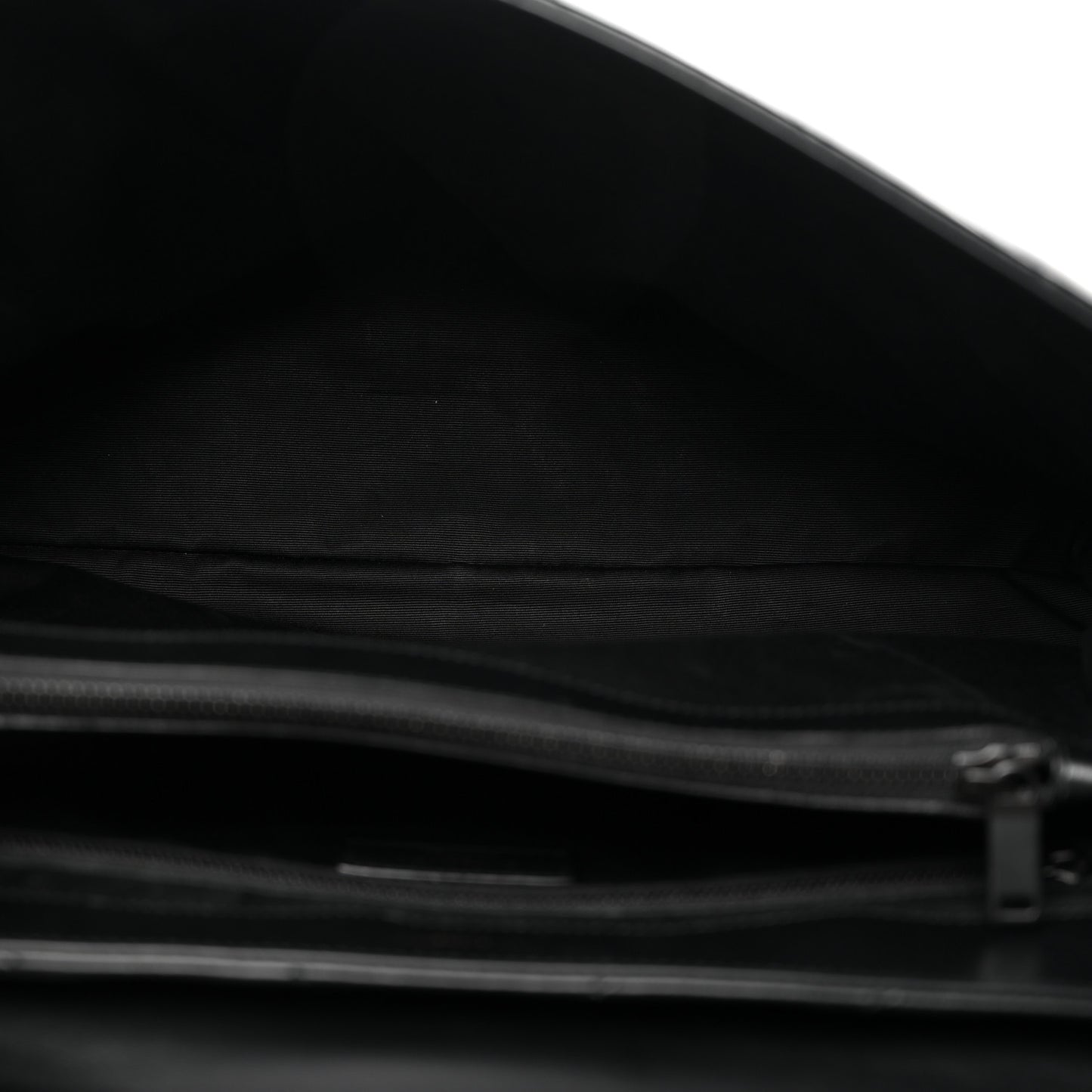 Calfskin Y Quilted Monogram Monochrome Large Loulou Chain Satchel Black