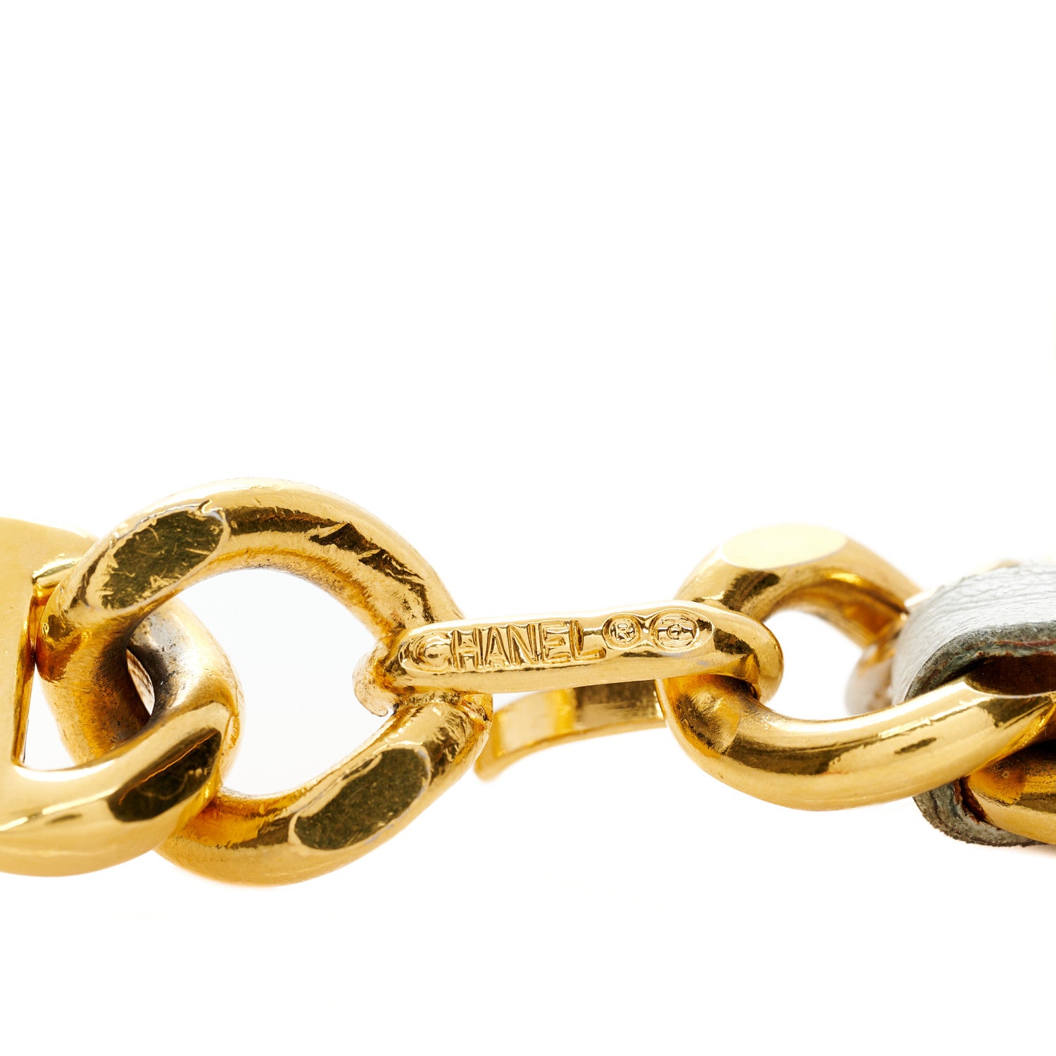 Chanel Lambskin CC Medallion Chain Belt White Gold 4 of 7