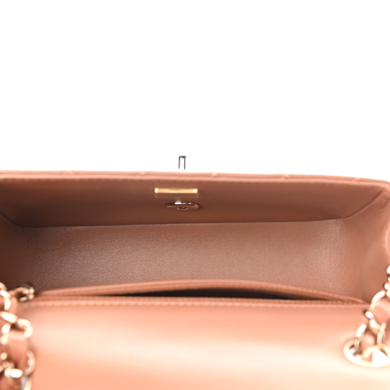Chanel Lambskin Quilted Mini Rectangular Flap Brown 5 of 10