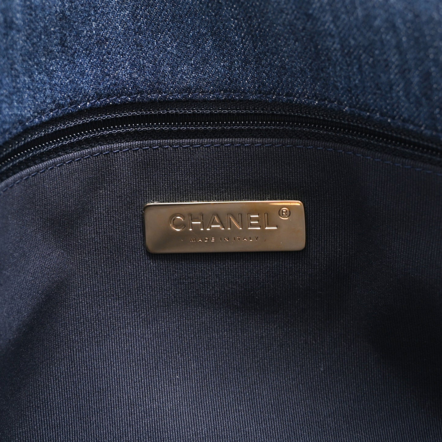 Denim Quilted Large Chanel 19 Flap Blue