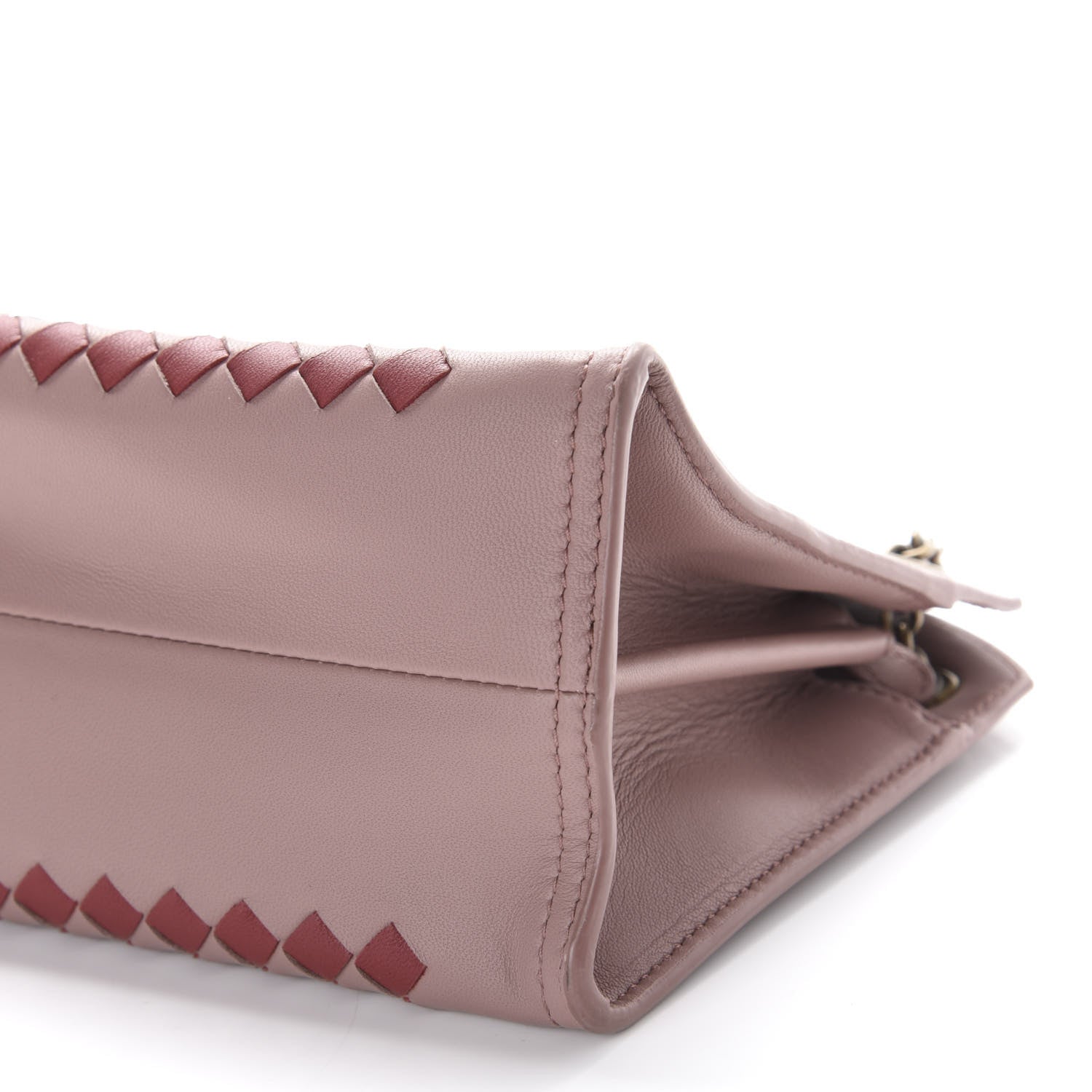 Bottega Veneta Nappa Intrecciato Chain Wallet Deco Rose Baccarra Rose 7 of 9