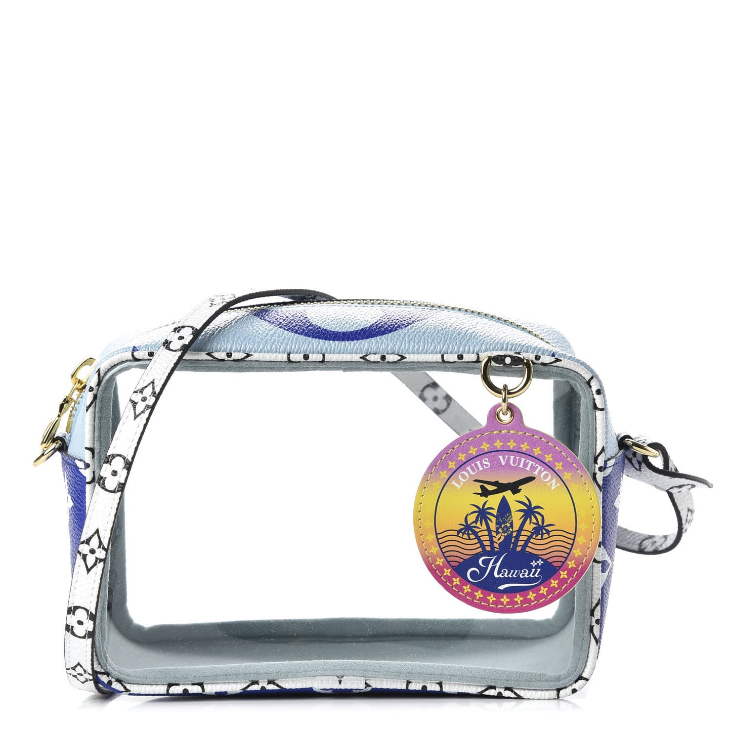 Monogram Giant Hawaii Beach Pouch Blue