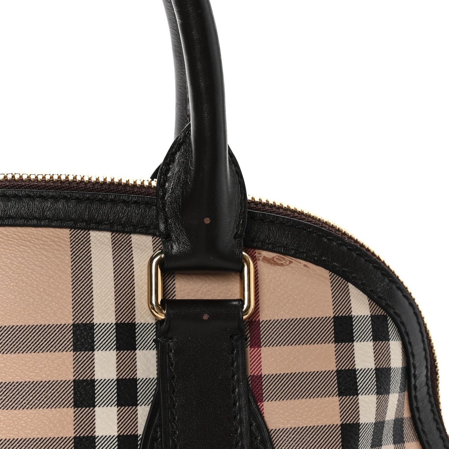 Haymarket Check Small Orchard Bowling Bag Chocolate