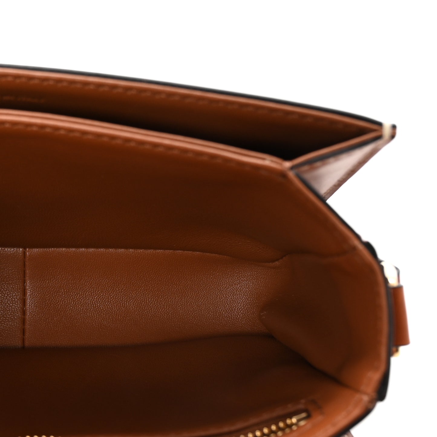 Calfskin Triomphe Canvas Teen Triomphe Bag Tan