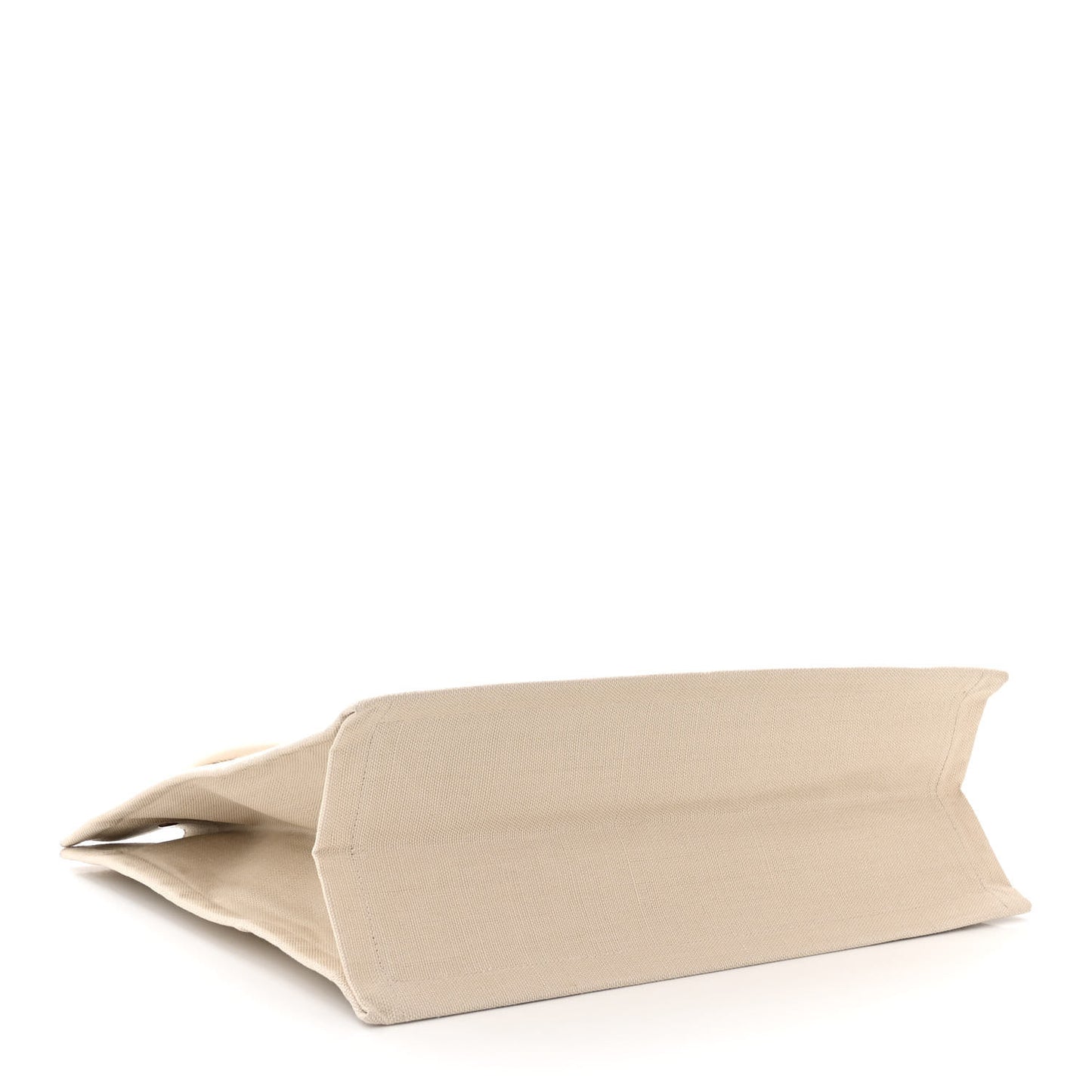 Cotton Linen Calfskin Striped Rive Gauche Tote Water Green