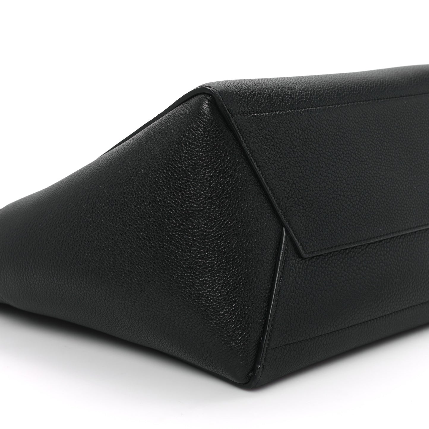 Soft Grained Calfskin Sangle Bucket Bag Black