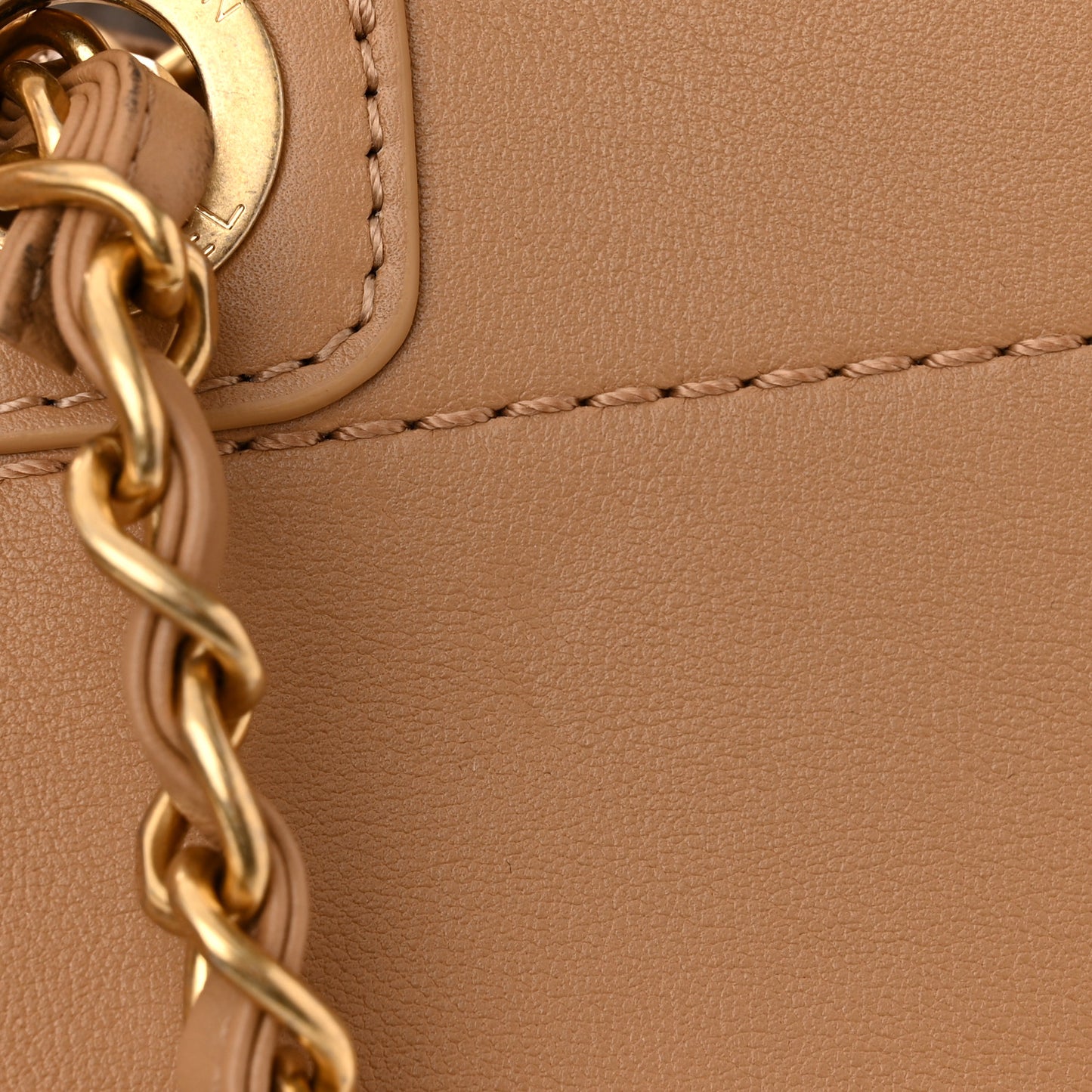 Calfskin Knit Medium Deauville Tote Beige