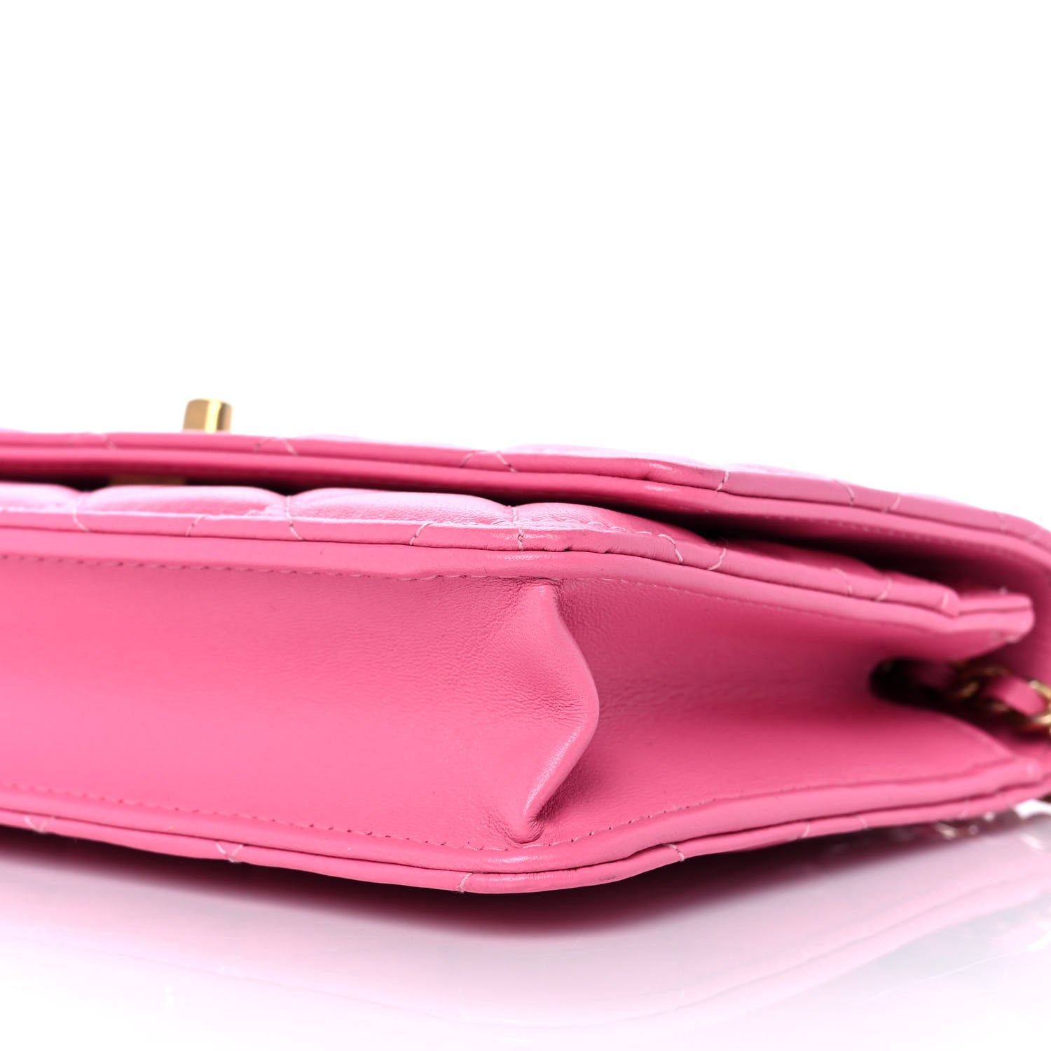 Chanel Lambskin Quilted CC Pearl Crush Wallet on Chain WOC Pink 10 of 11