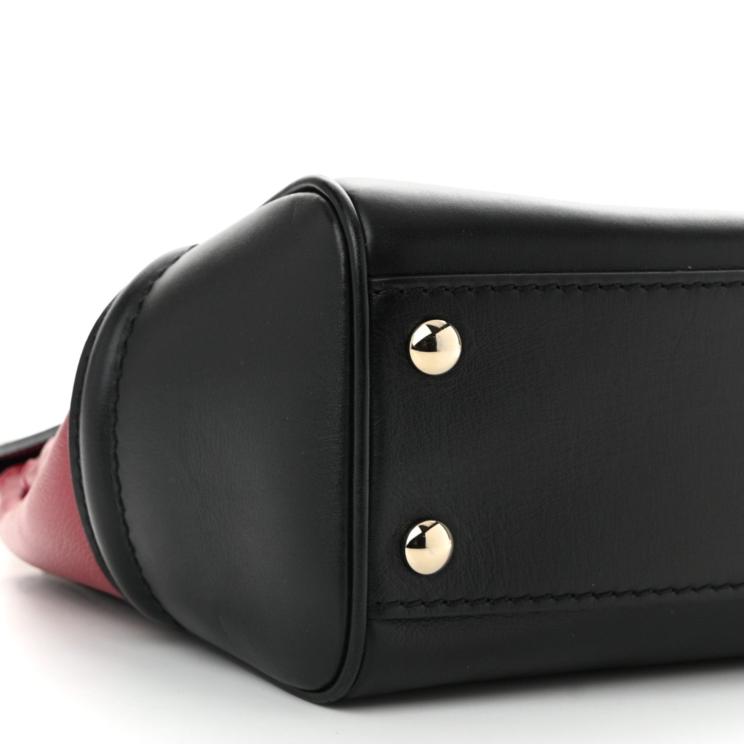 Metallic Grained Calfskin Medium Palazzo Empire Bag Gold Red Black