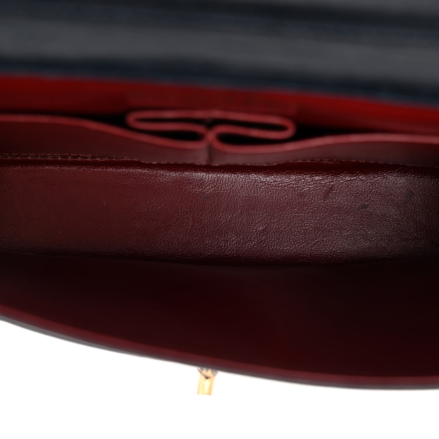 Lambskin Quilted Mini Square Flap Bag Navy