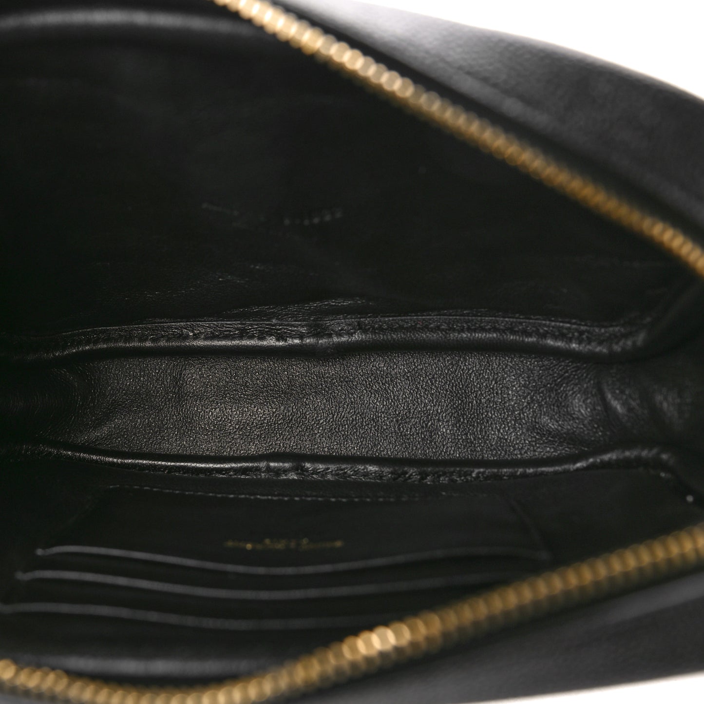 SAINT LAURENT Grain De Poudre Matelasse Monogram Mini Lou Camera Bag Black