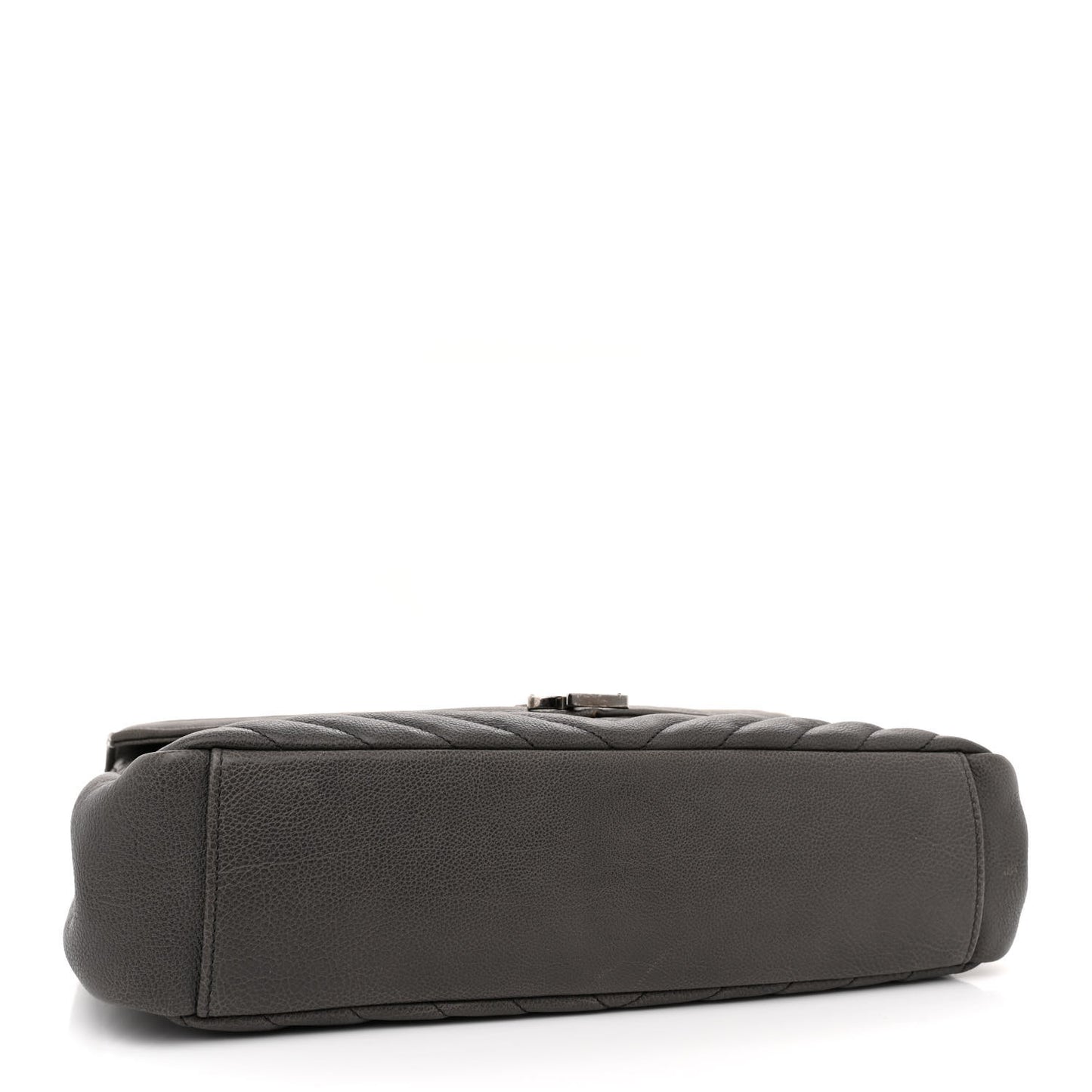 Sheepskin Matelasse Large Monogram College Satchel Dark Anthracite
