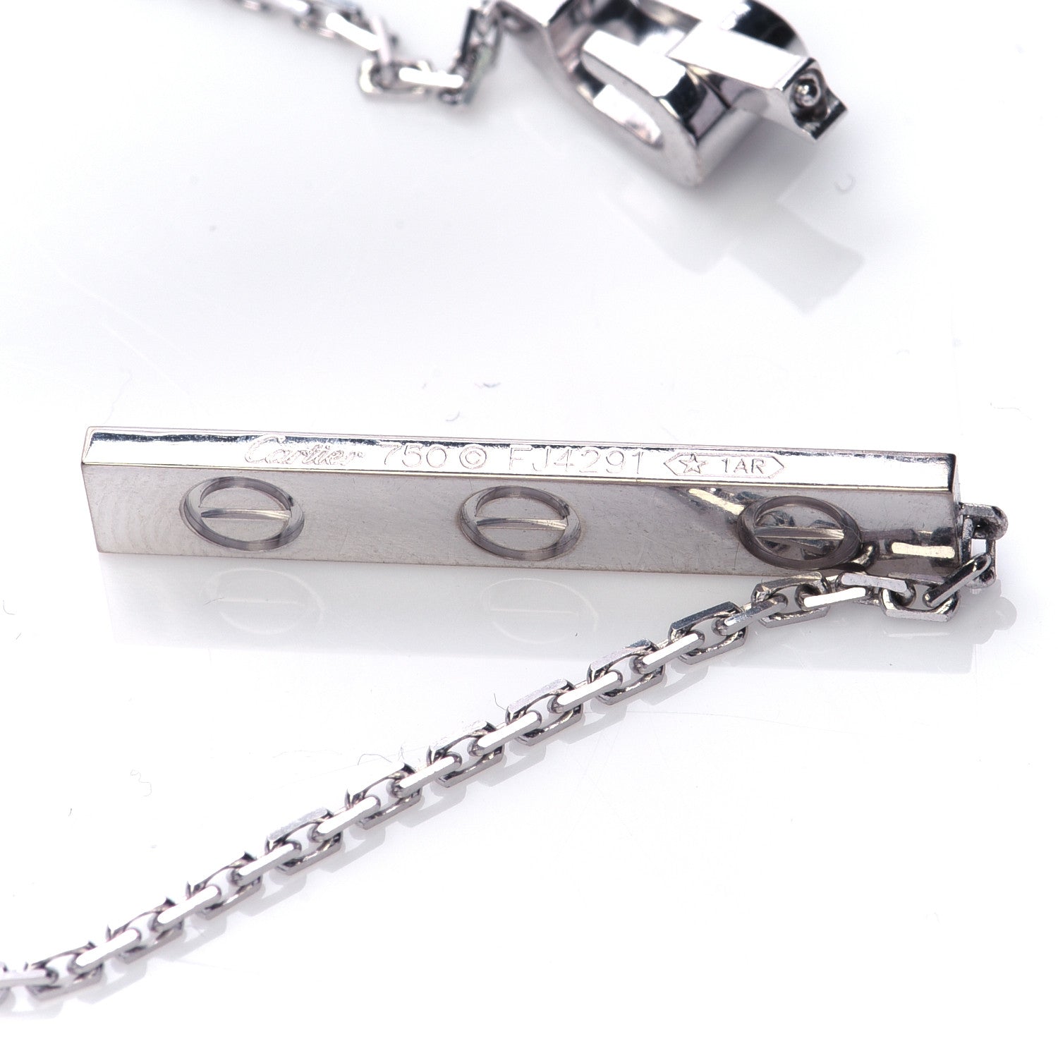 Cartier 18K White Gold LOVE Lariat Necklace 5 of 6
