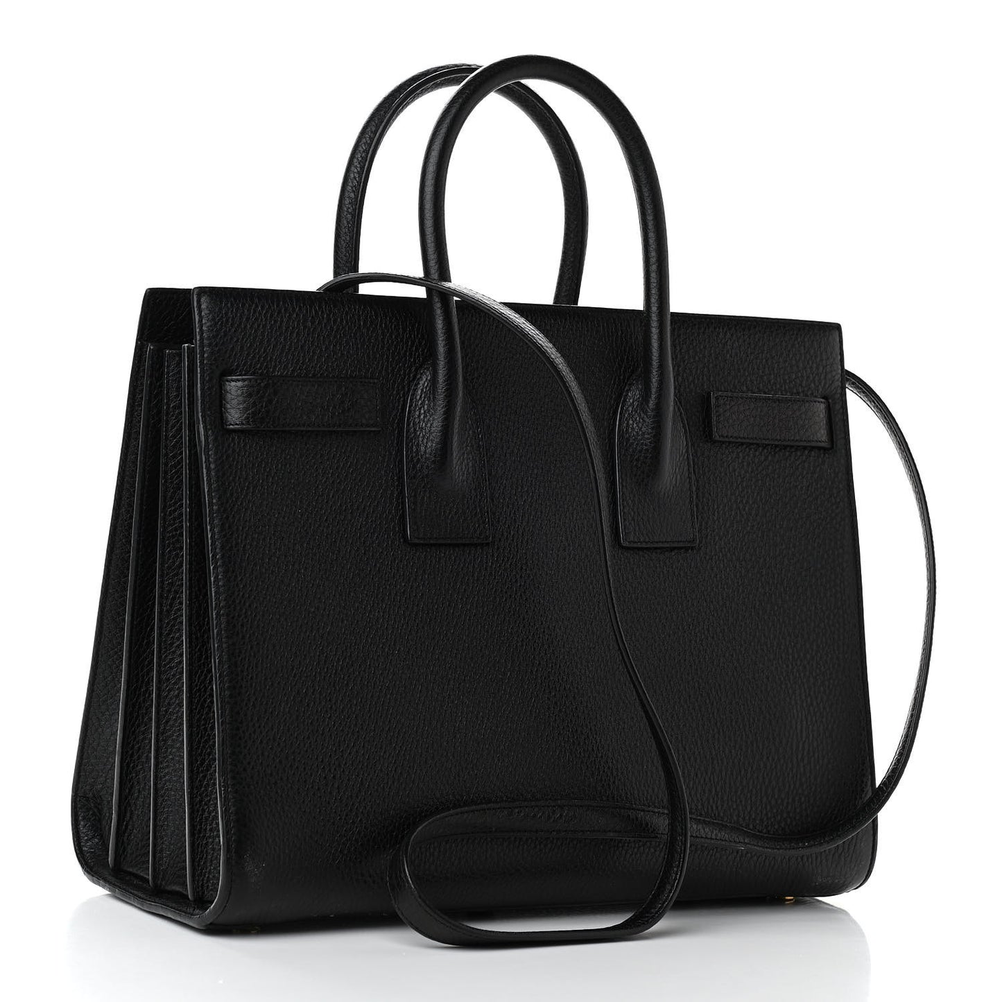 Grained Calfskin Small Sac De Jour Black
