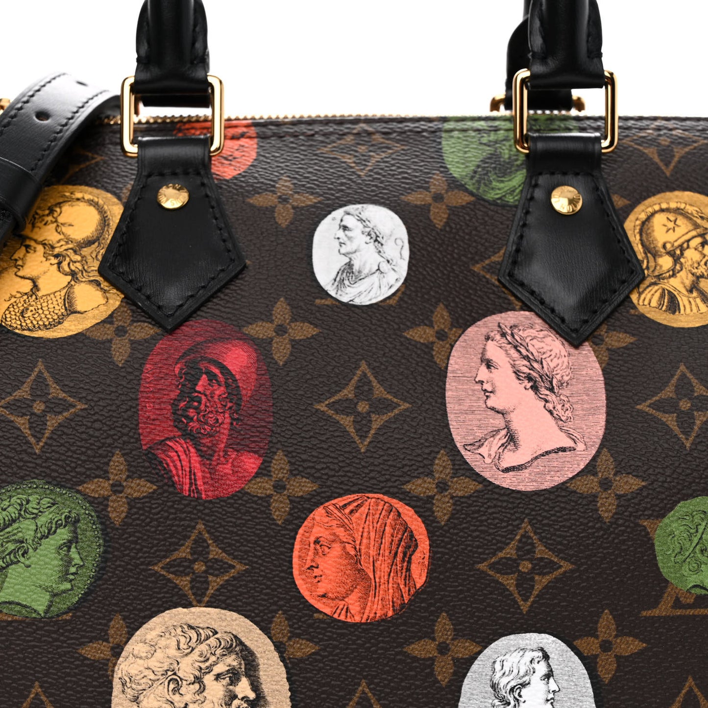 x FORNASETTI Monogram Cameo Speedy Bandouliere 25