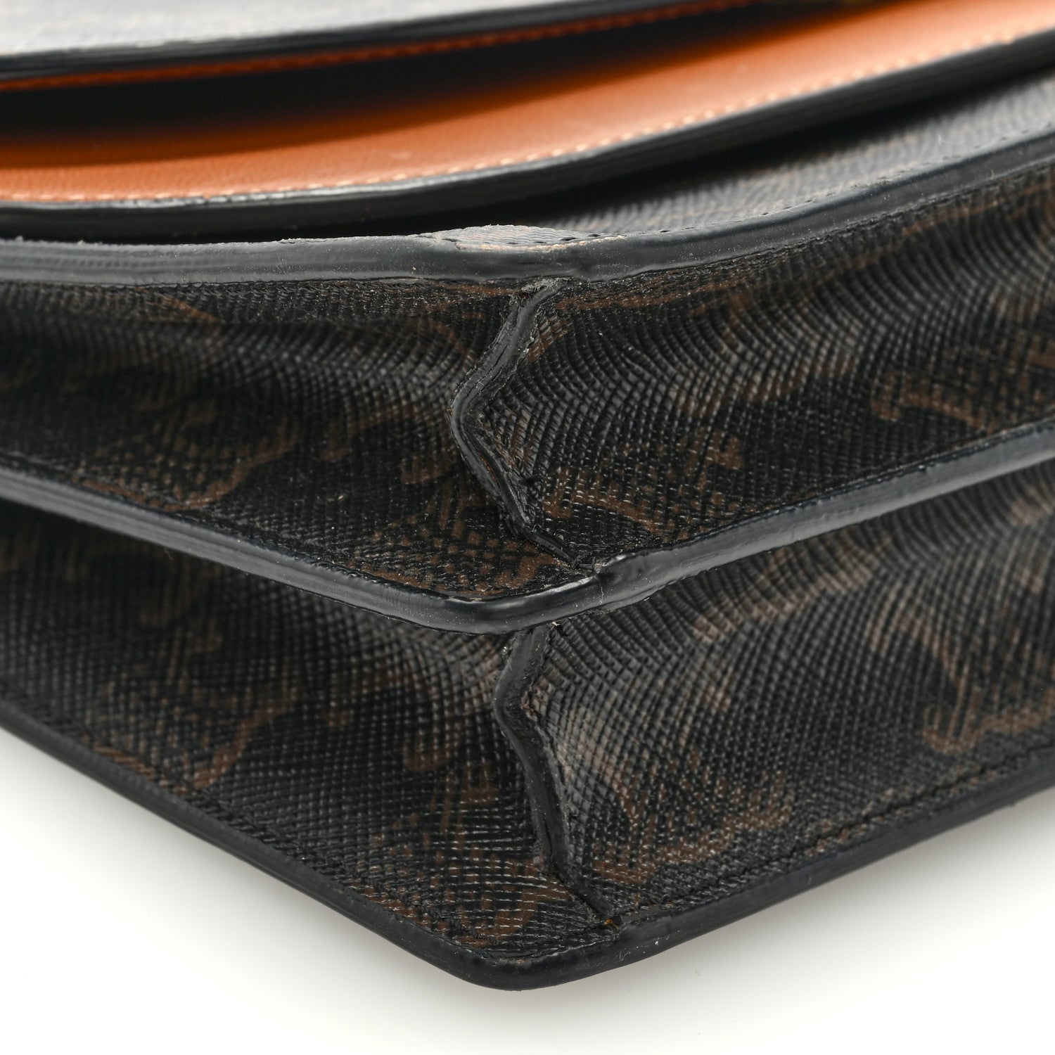 Celine Triomphe Canvas Lambskin Wallet On Strap Tan 6 of 7