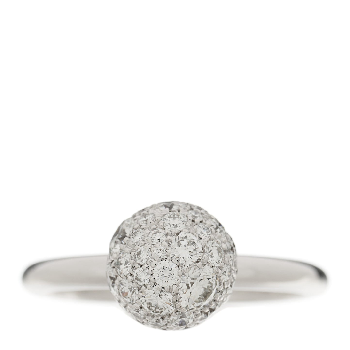 18K White Gold Diamond 8mm Hardwear Ball Ring 54 7