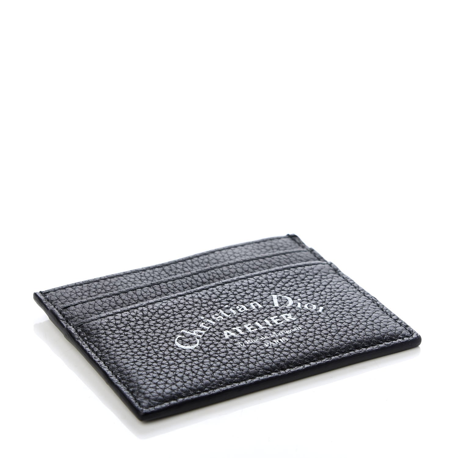 Christian Dior Grained Calfskin Card Holder Black 4 of 7