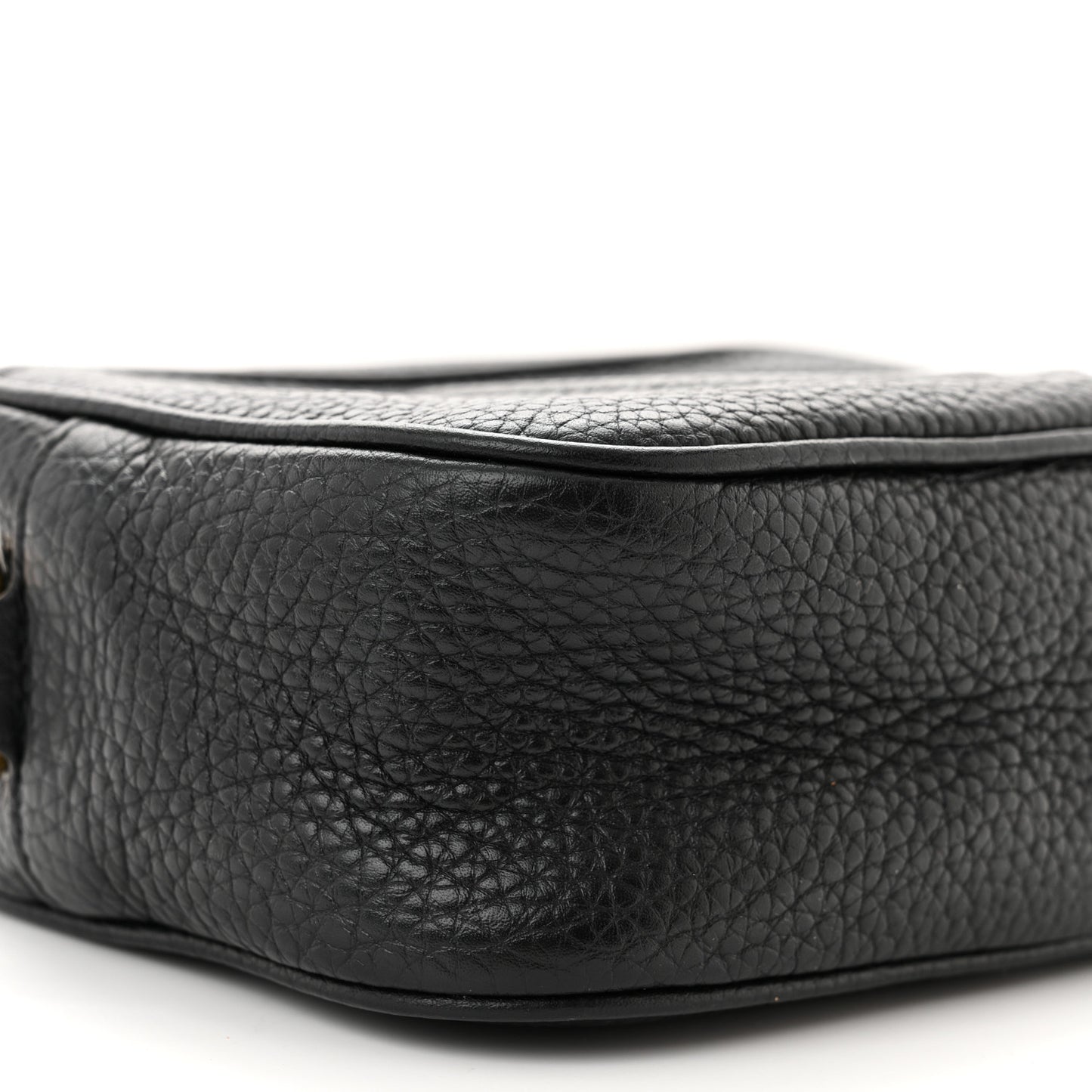 Pebbled Calfskin Mini Soho Disco Bag Black