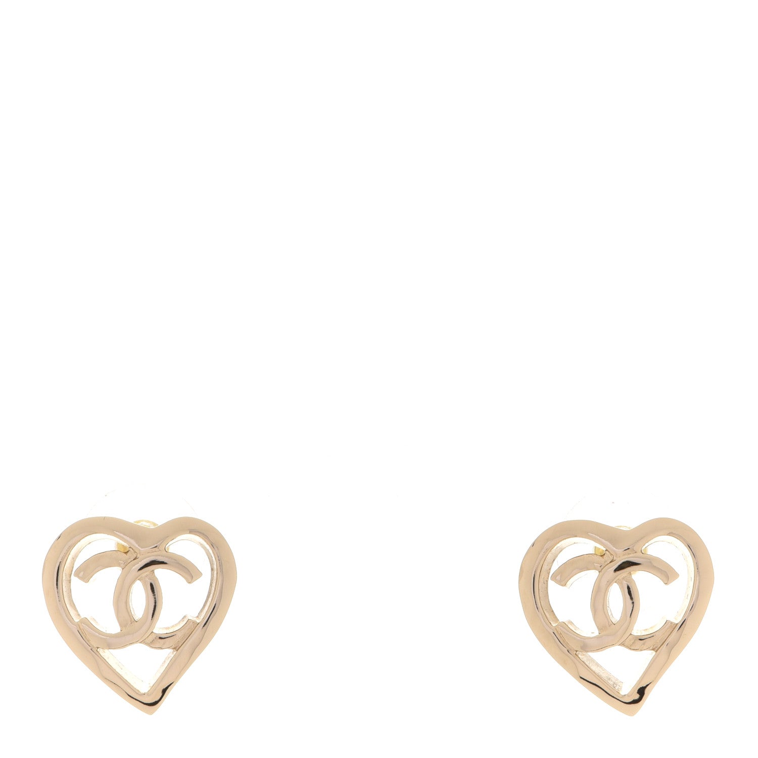 Chanel Metal CC Heart Coco In Love Earrings Gold 939515 – FASHIONPHILE