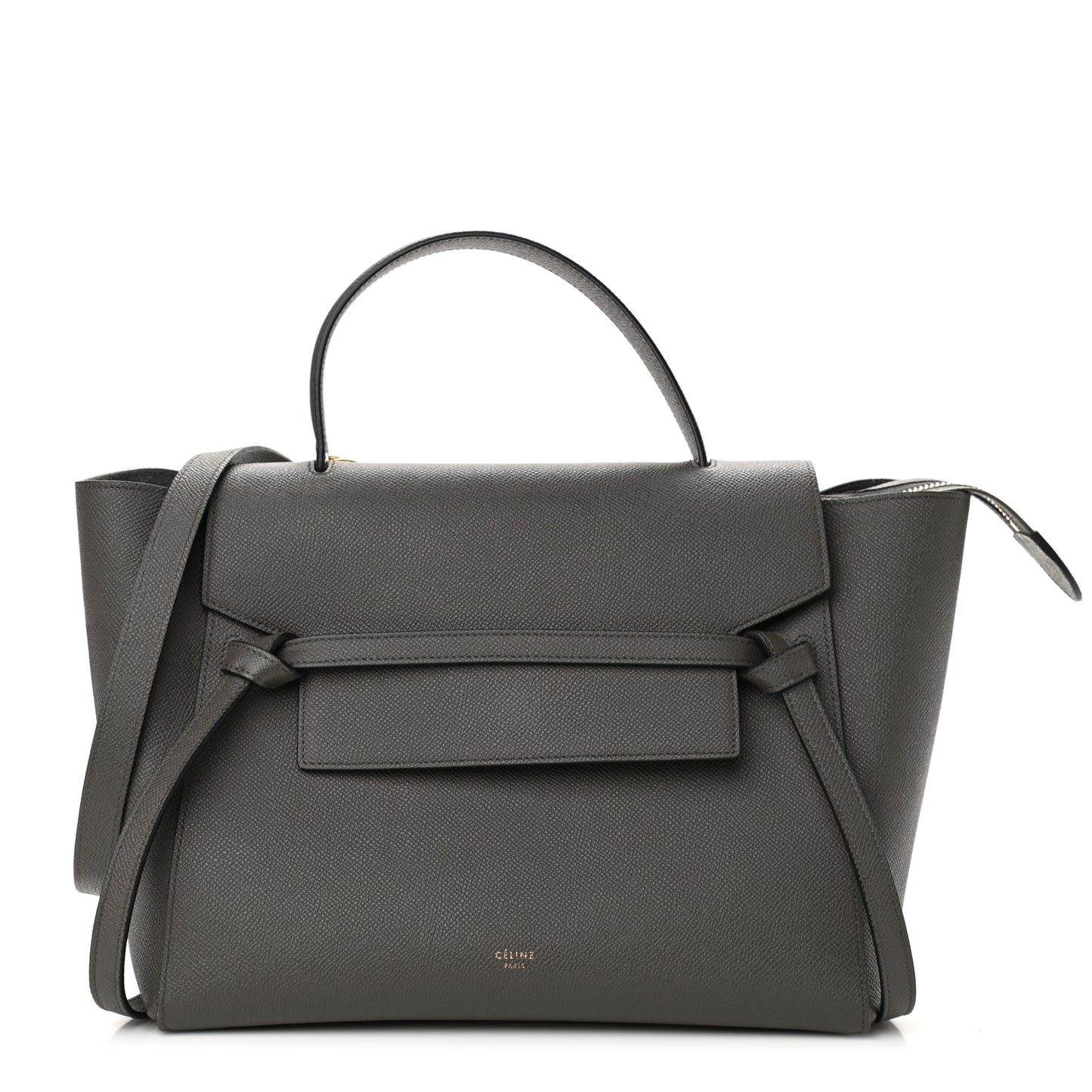 Grained Calfskin Mini Belt Bag Grey
