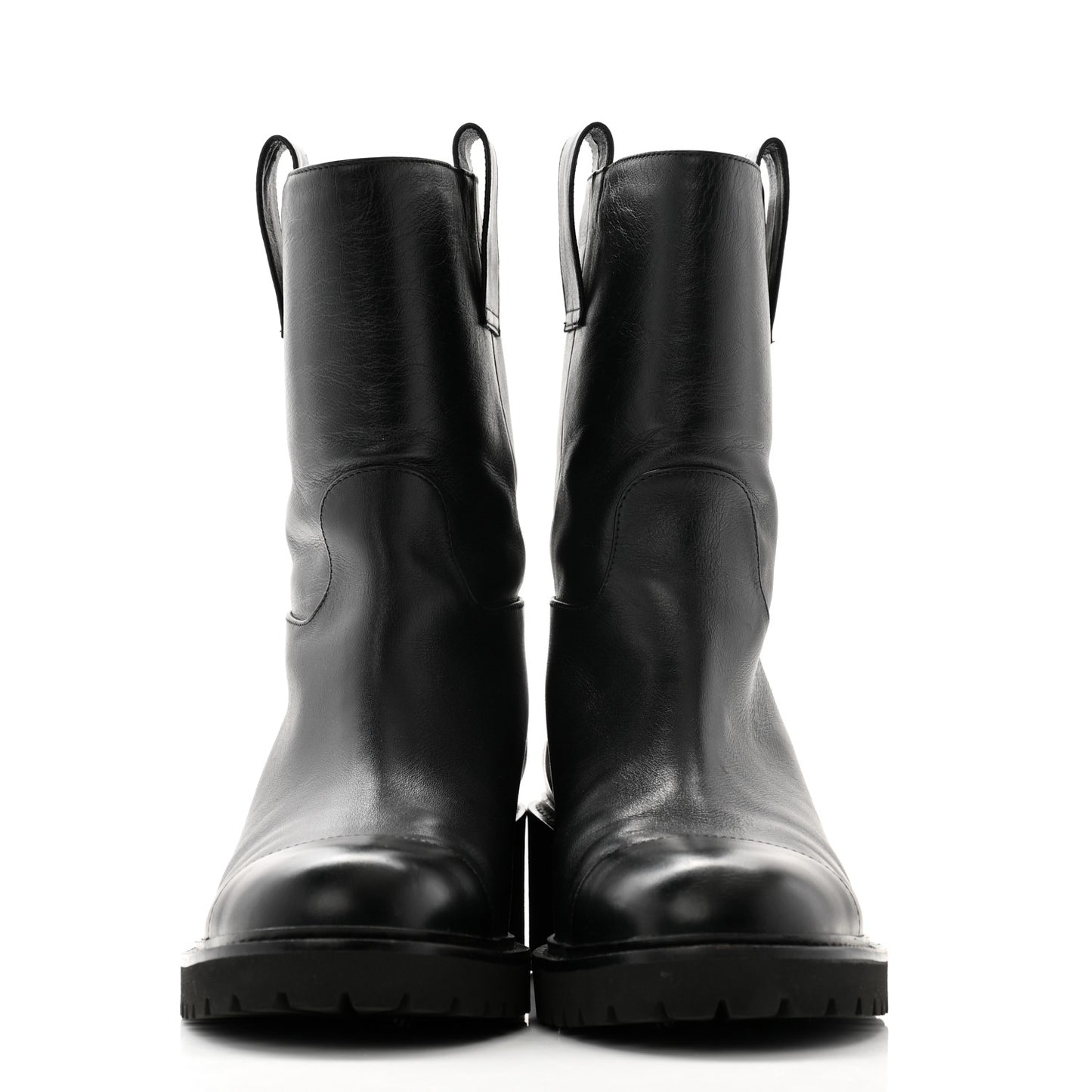Calfskin CC Ankle Boots 37.5 Black