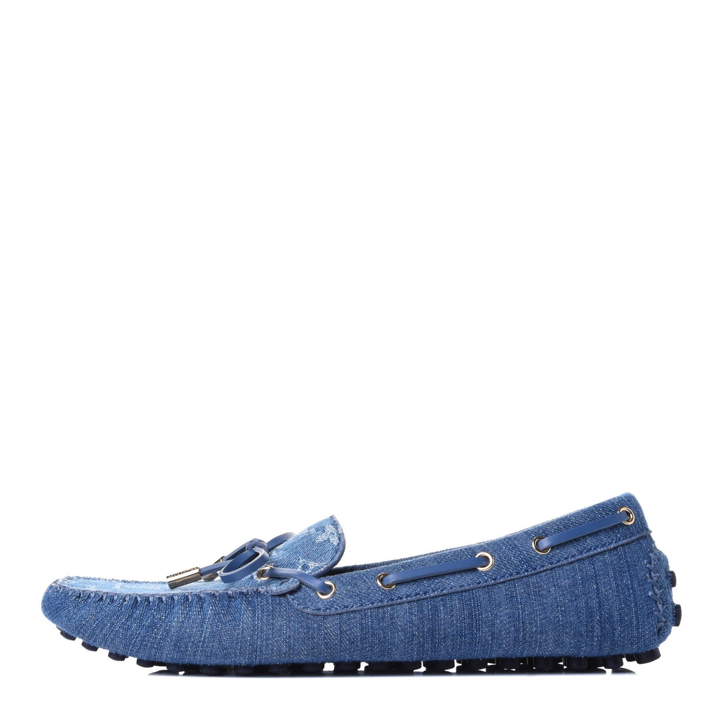 Monogram Denim Gloria Loafers 39.5 Blue