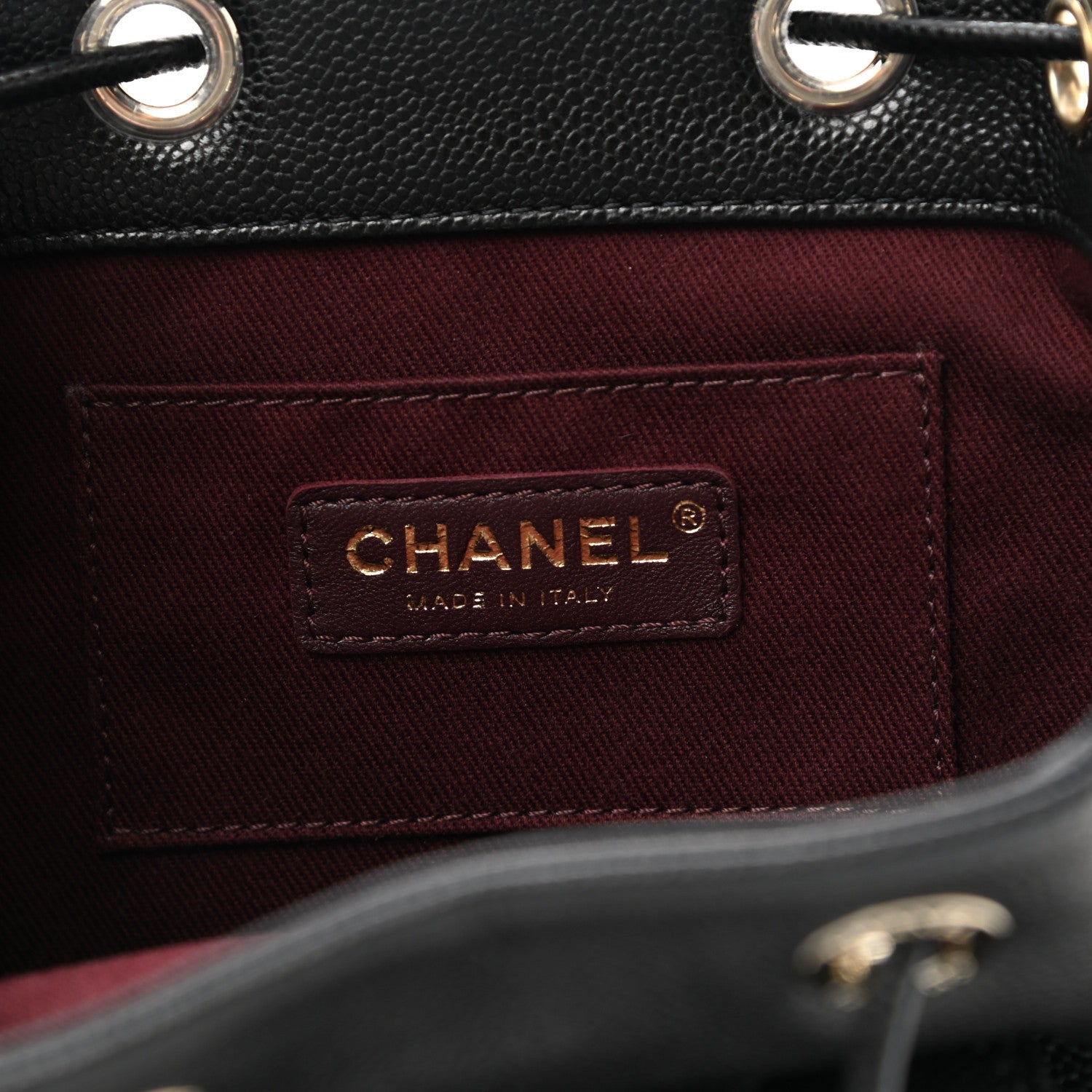 Chanel Caviar Quilted CC Pocket Bucket Bag Black 7 of 8