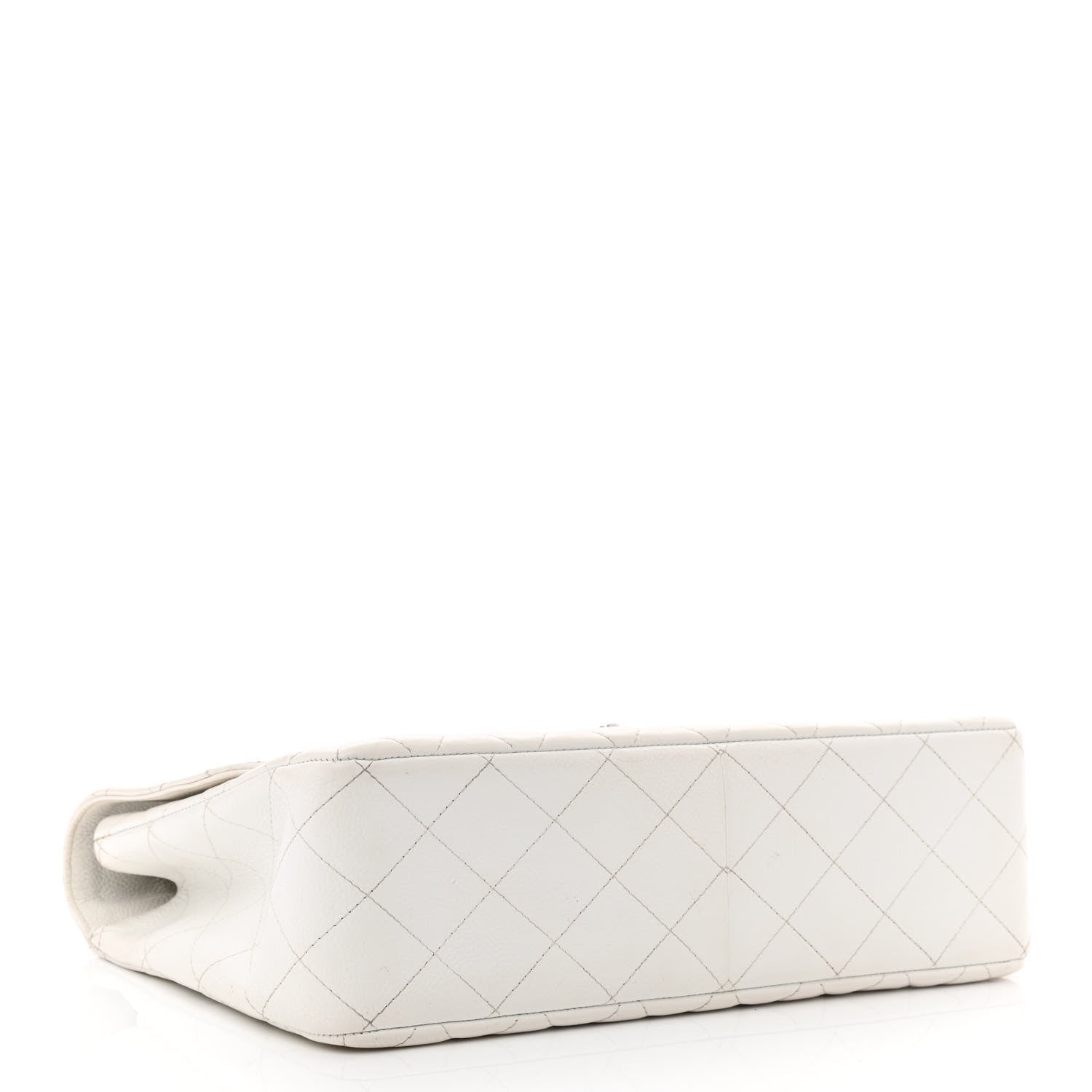 Chanel Caviar Quilted Jumbo Single Flap White 4 of 14