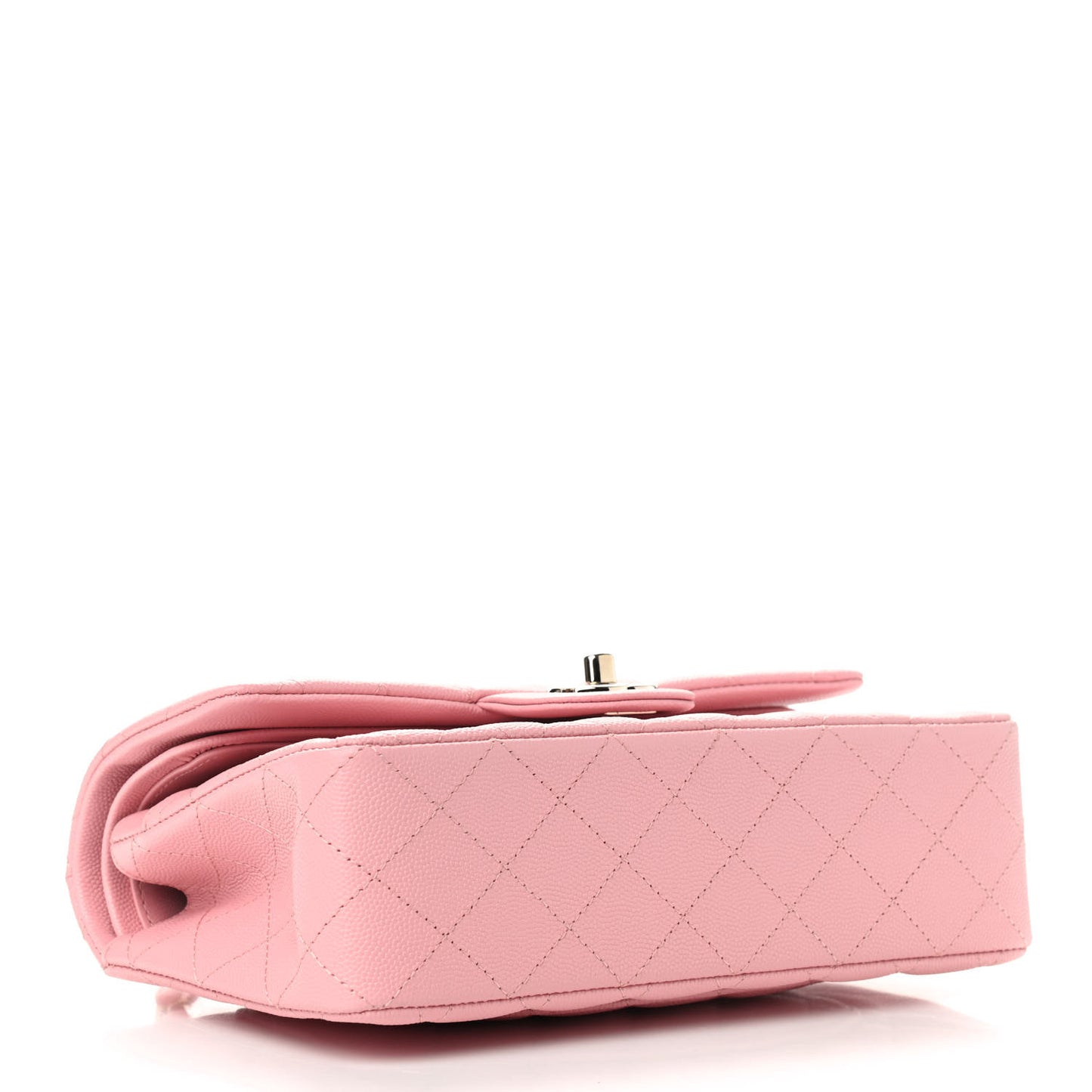 Caviar Quilted Small Double Flap Pink
