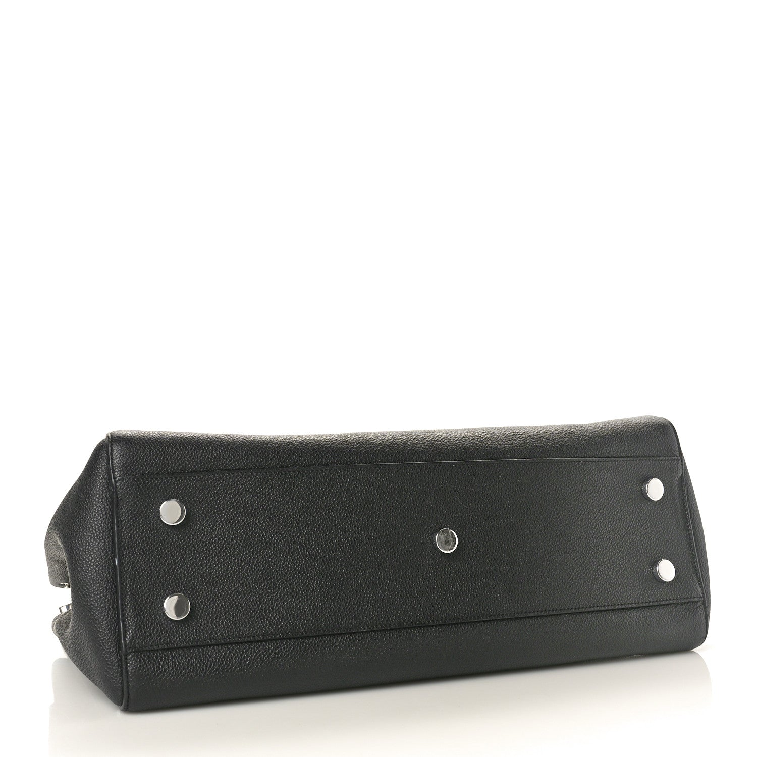Saint Laurent Grained Calfskin Small Cabas Rive Gauche Black 4 of 9