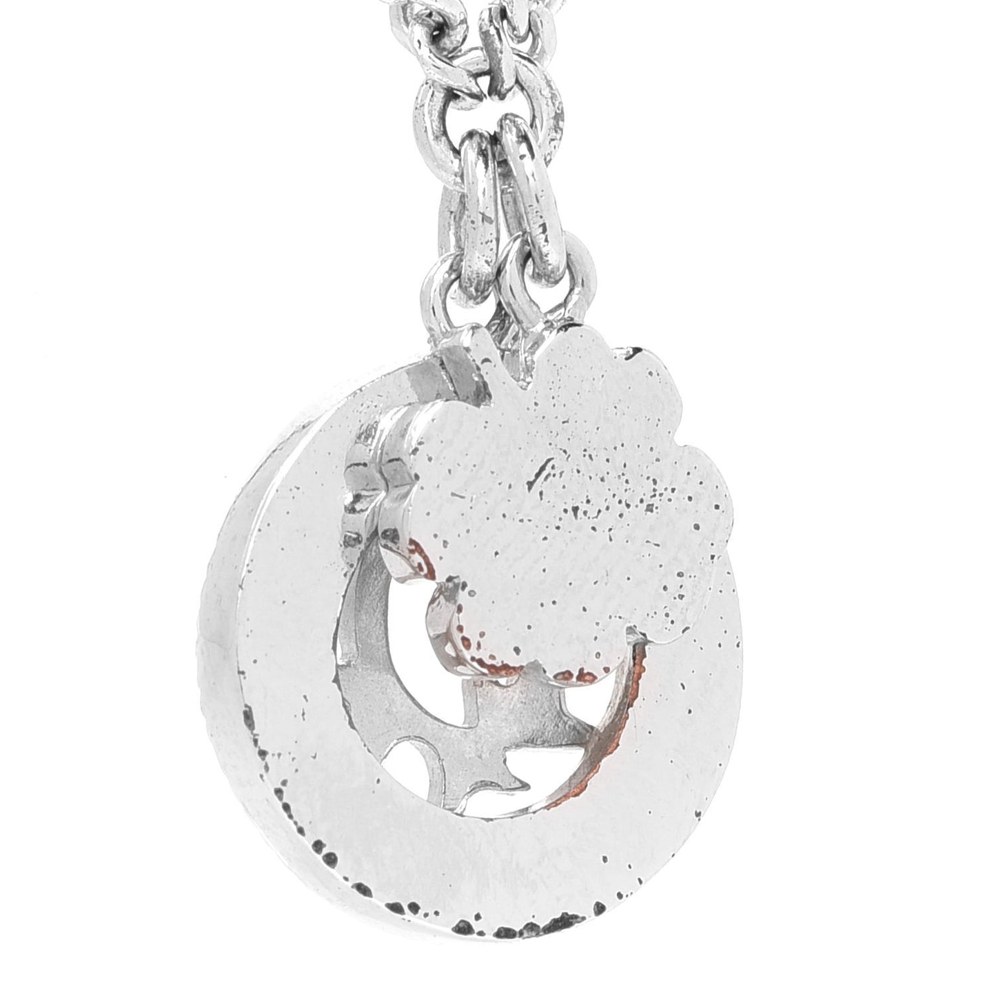 Crystal Logo Necklace Silver