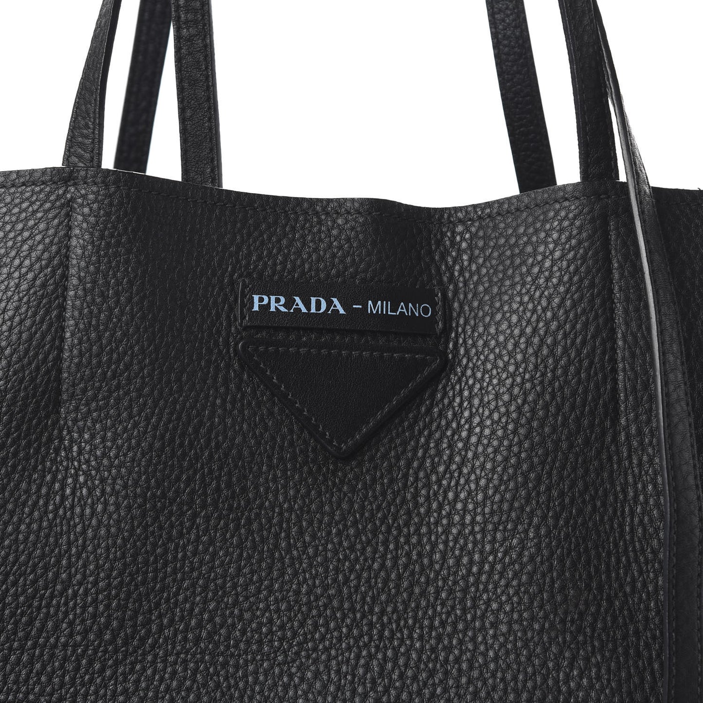 Vitello Daino Etiquette Shopping Bag Black