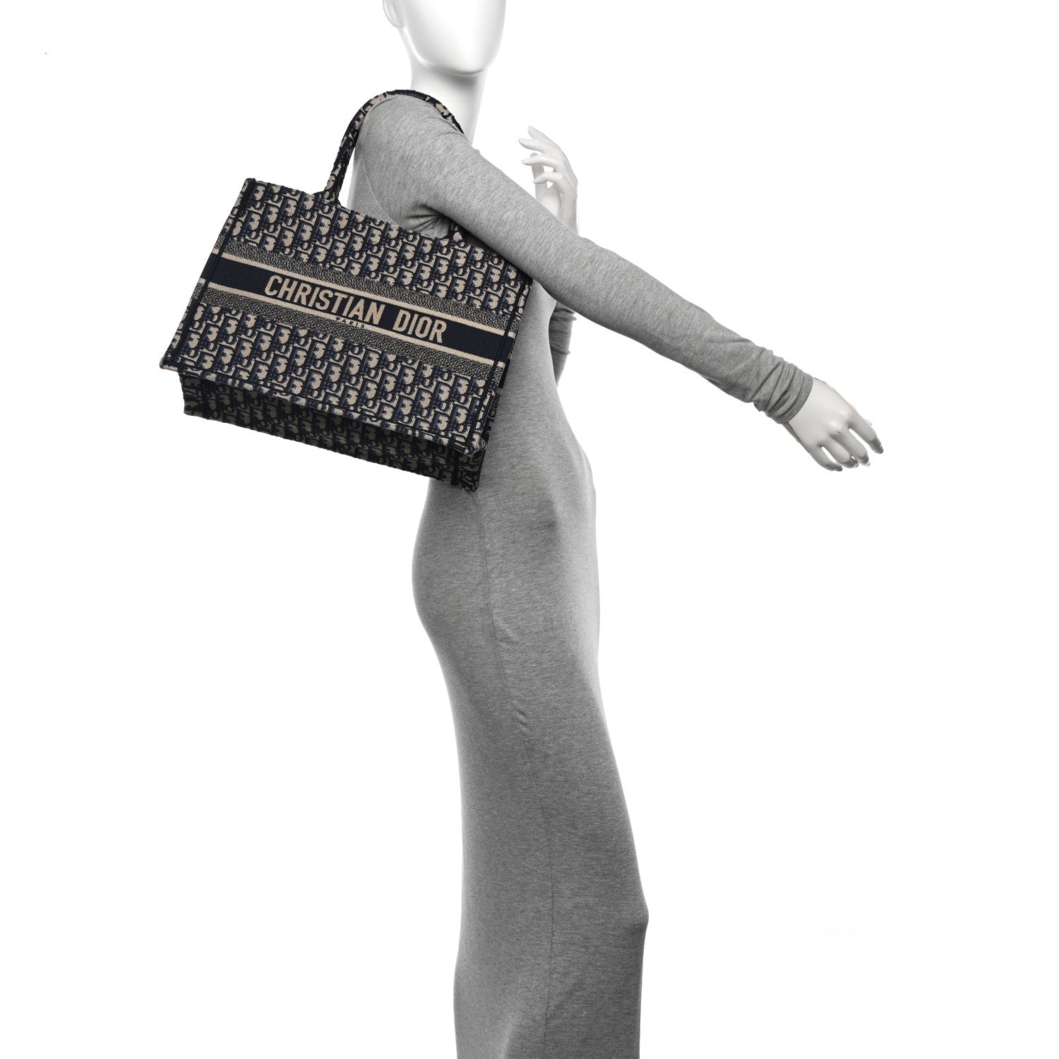 Christian Dior Oblique Medium Book Tote Blue Multicolor 2 of 14