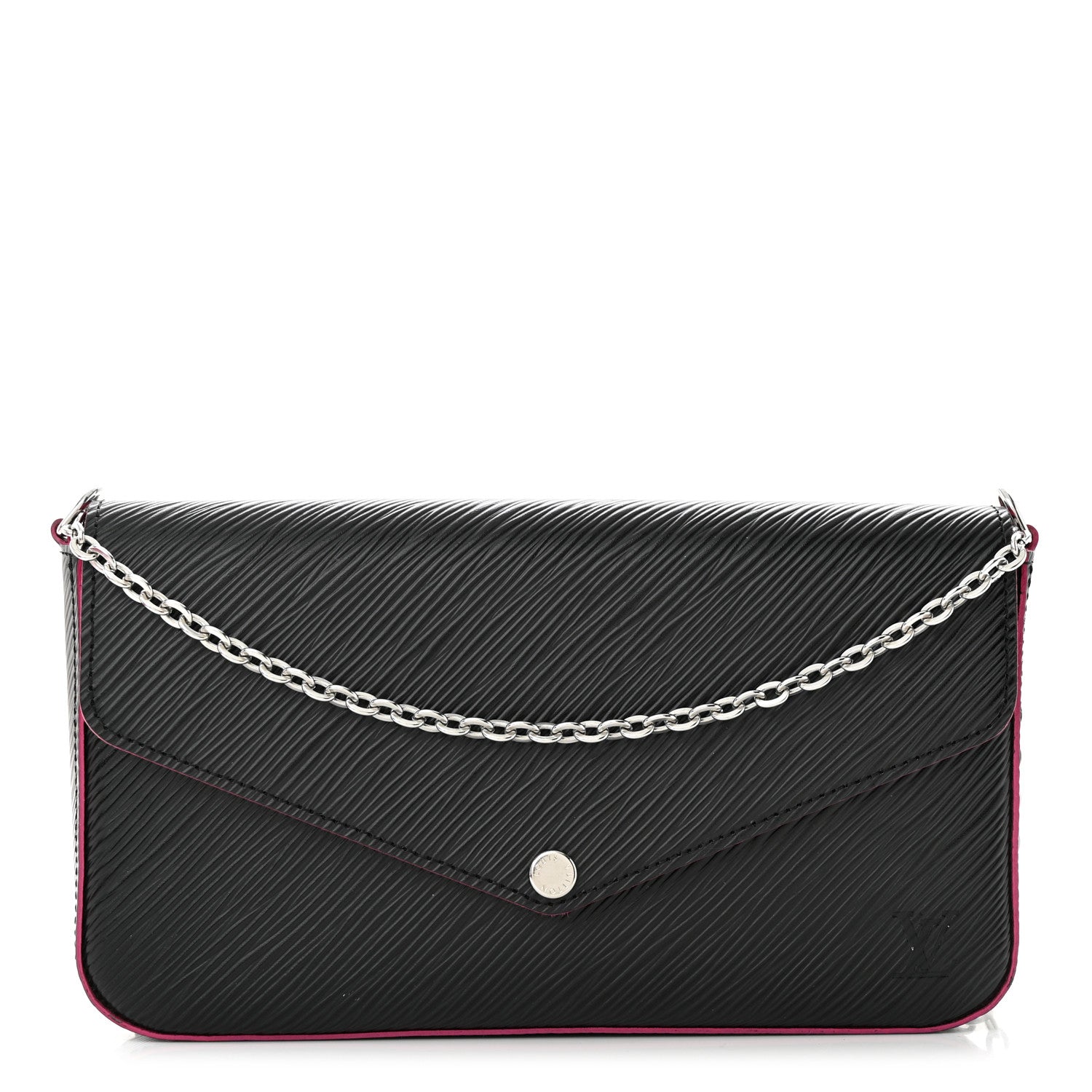 Louis Vuitton Epi Pochette Felicie Black Hot Pink 1 of 10
