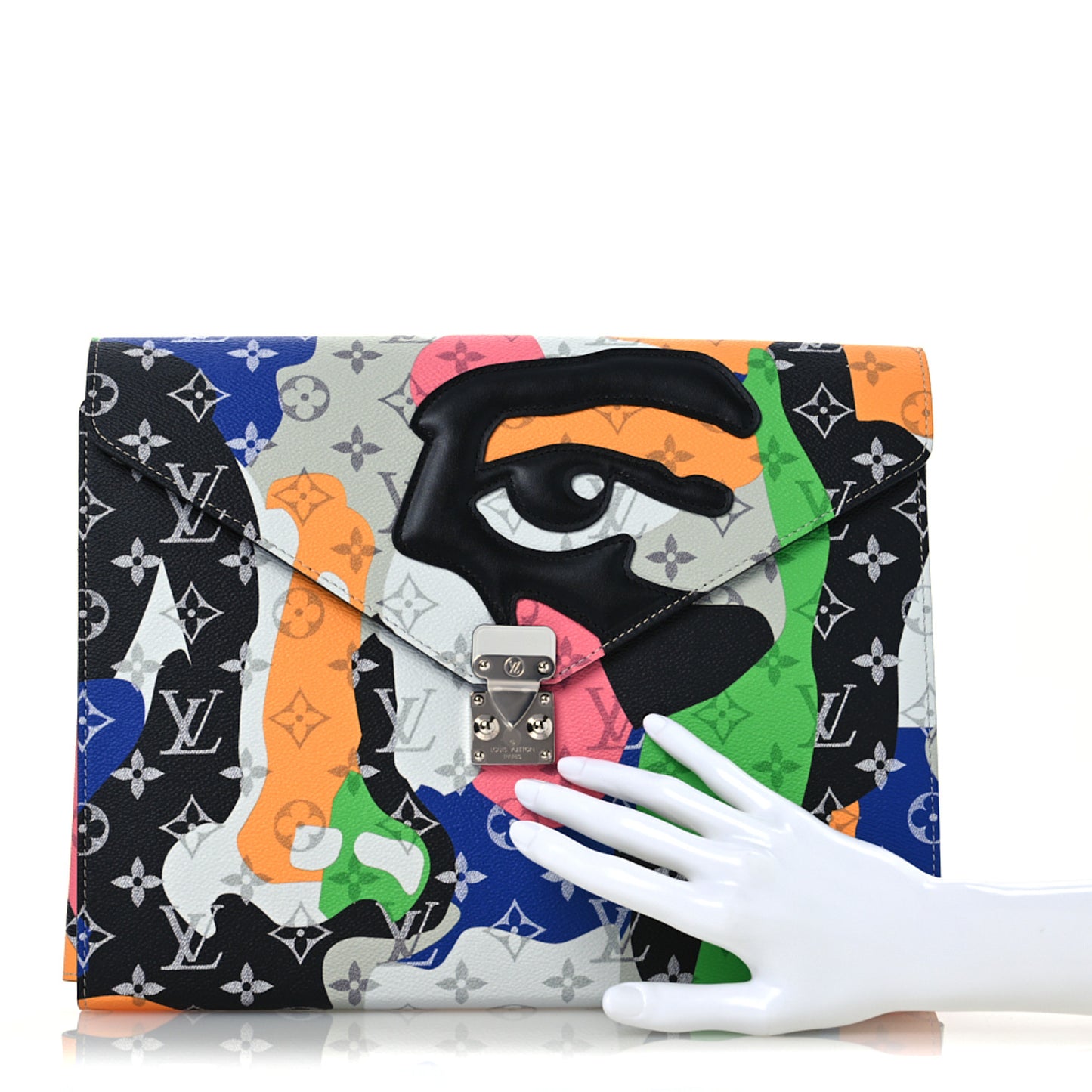 Monogram Portrait Mark Folder Laptop Sleeve Multicolor