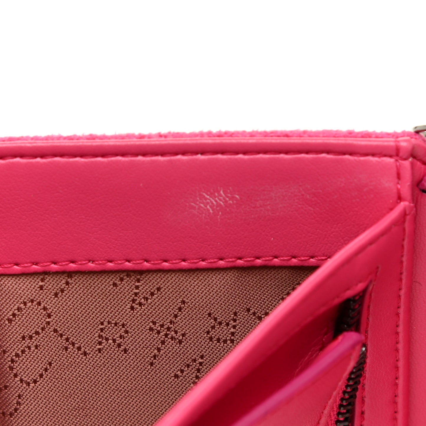 Shaggy Deer Small Falabella Flap Wallet Hot Pink